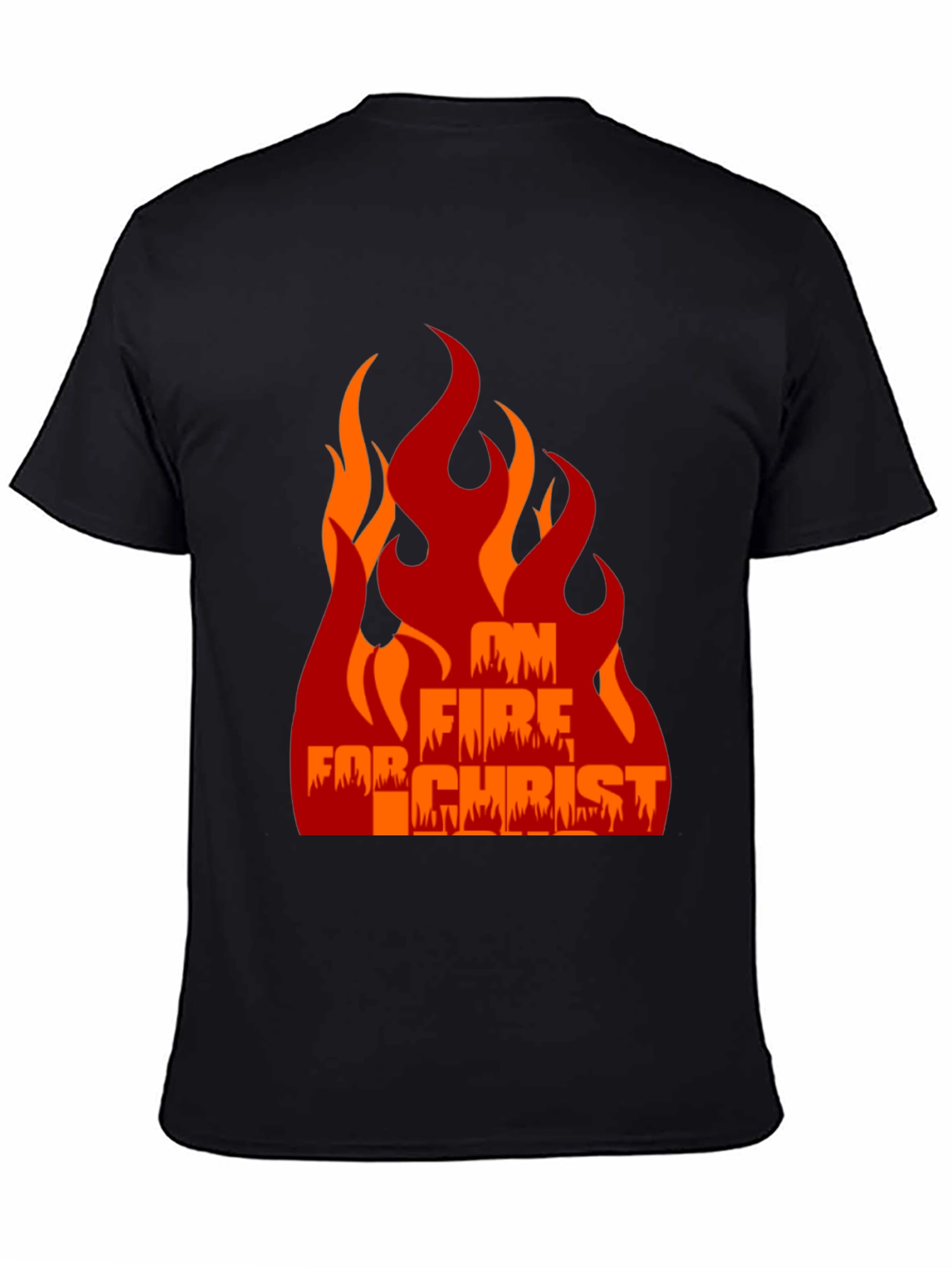 Black On Fire For Christ Graphic Tee view 4