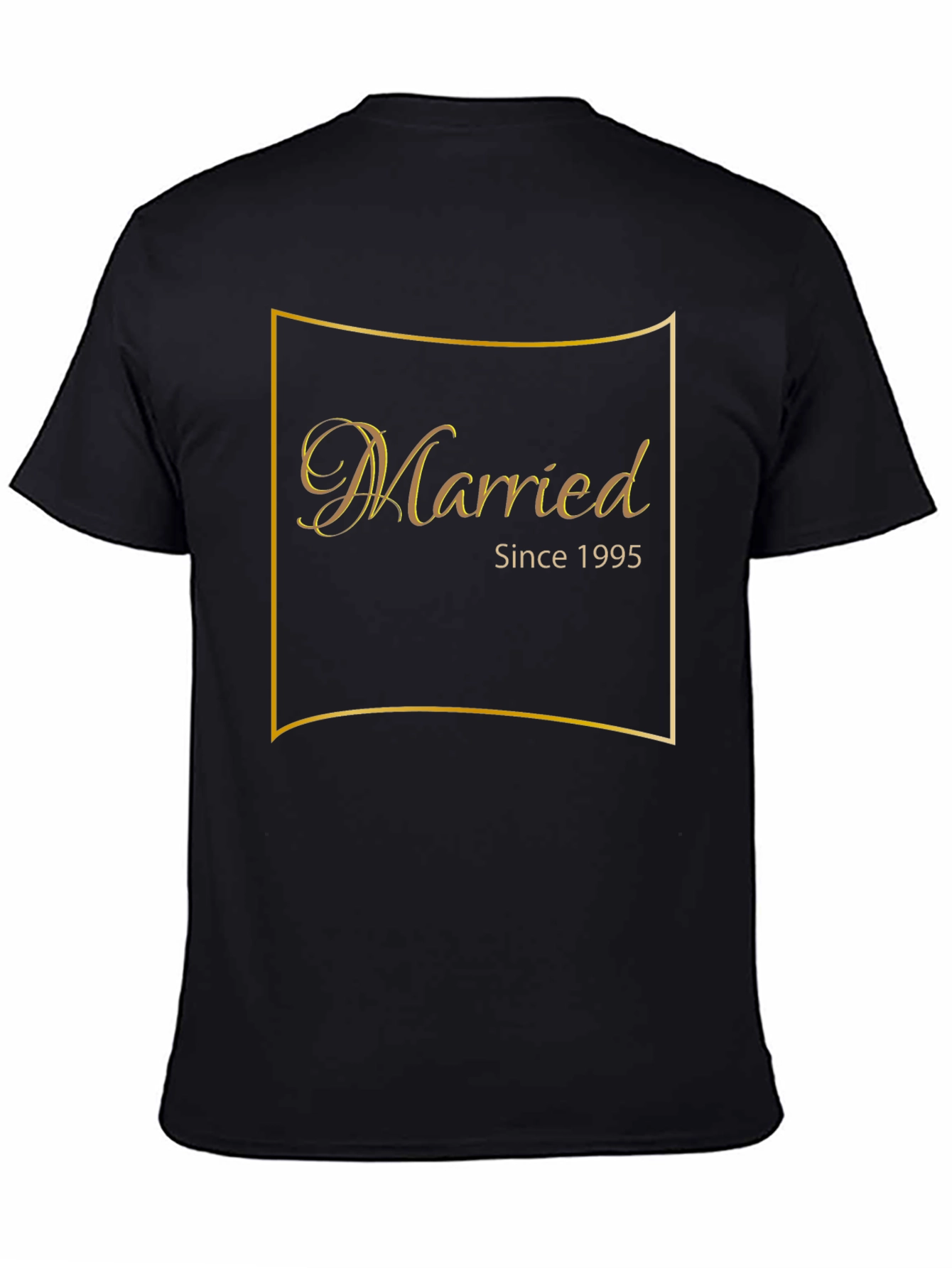 Black Married Since 1995 Black T-Shirt view 4