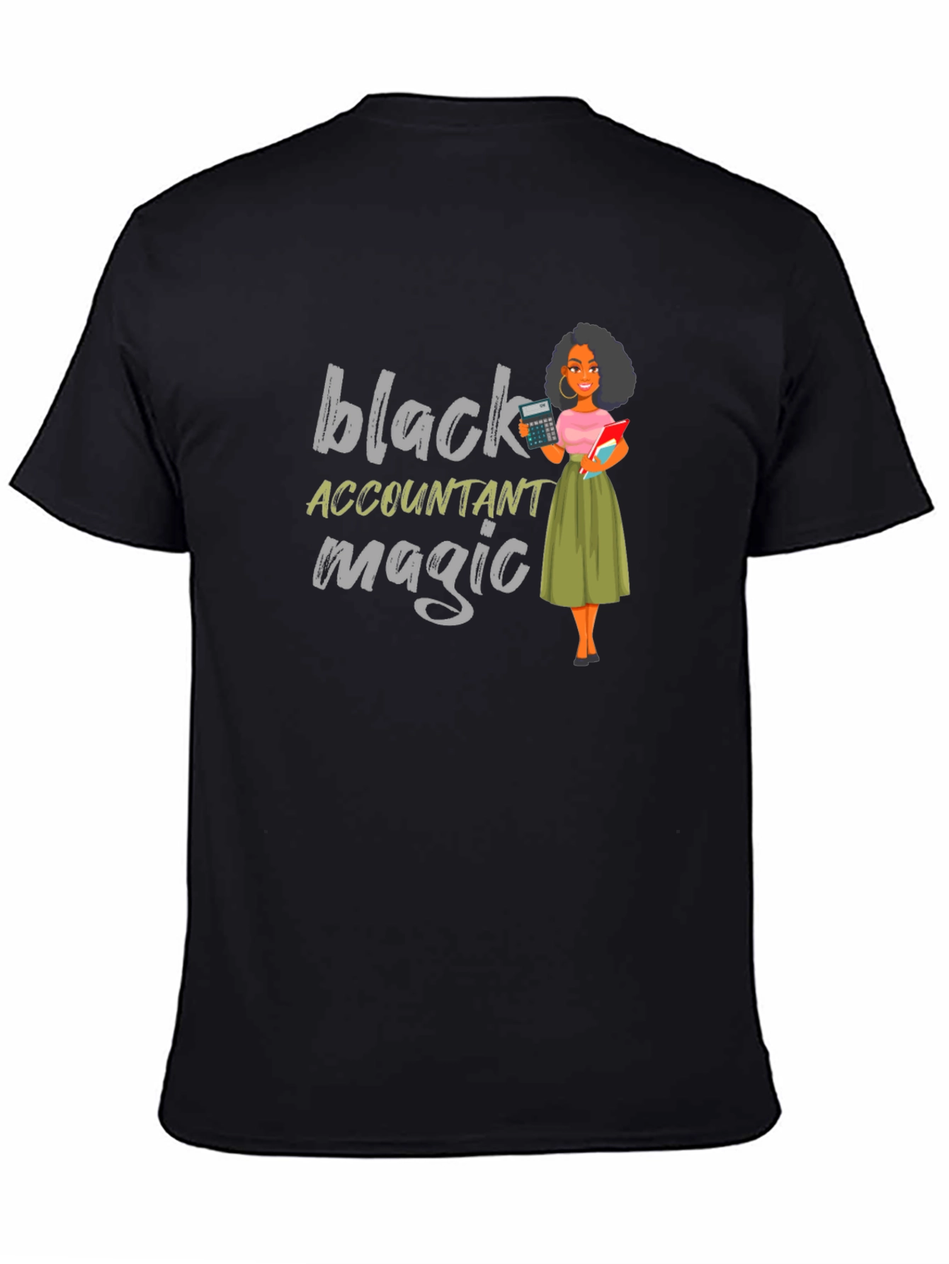 Black Black Accountant Magic T-Shirt view 4