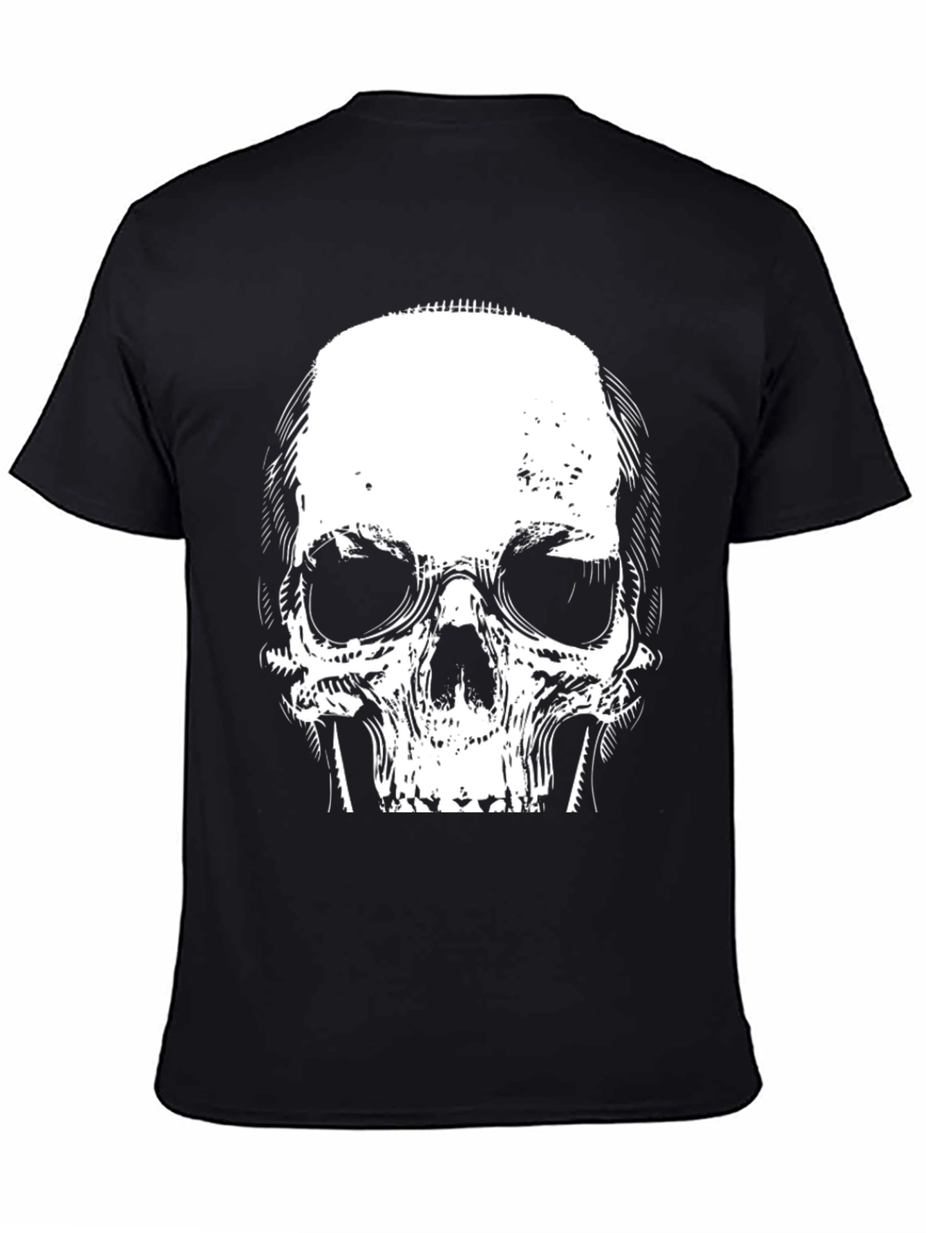 Black Skull Graphic Black T-Shirt view 4