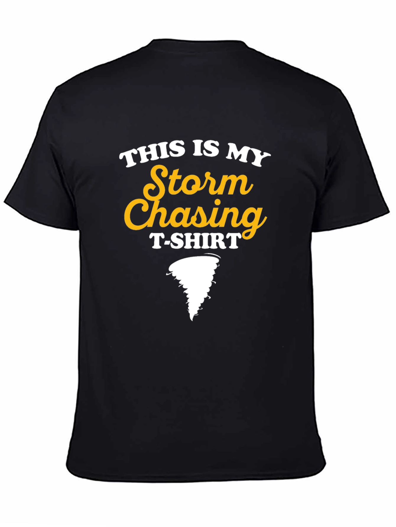 Black Storm Chasing T-Shirt - Novelty Weather Tee view 4