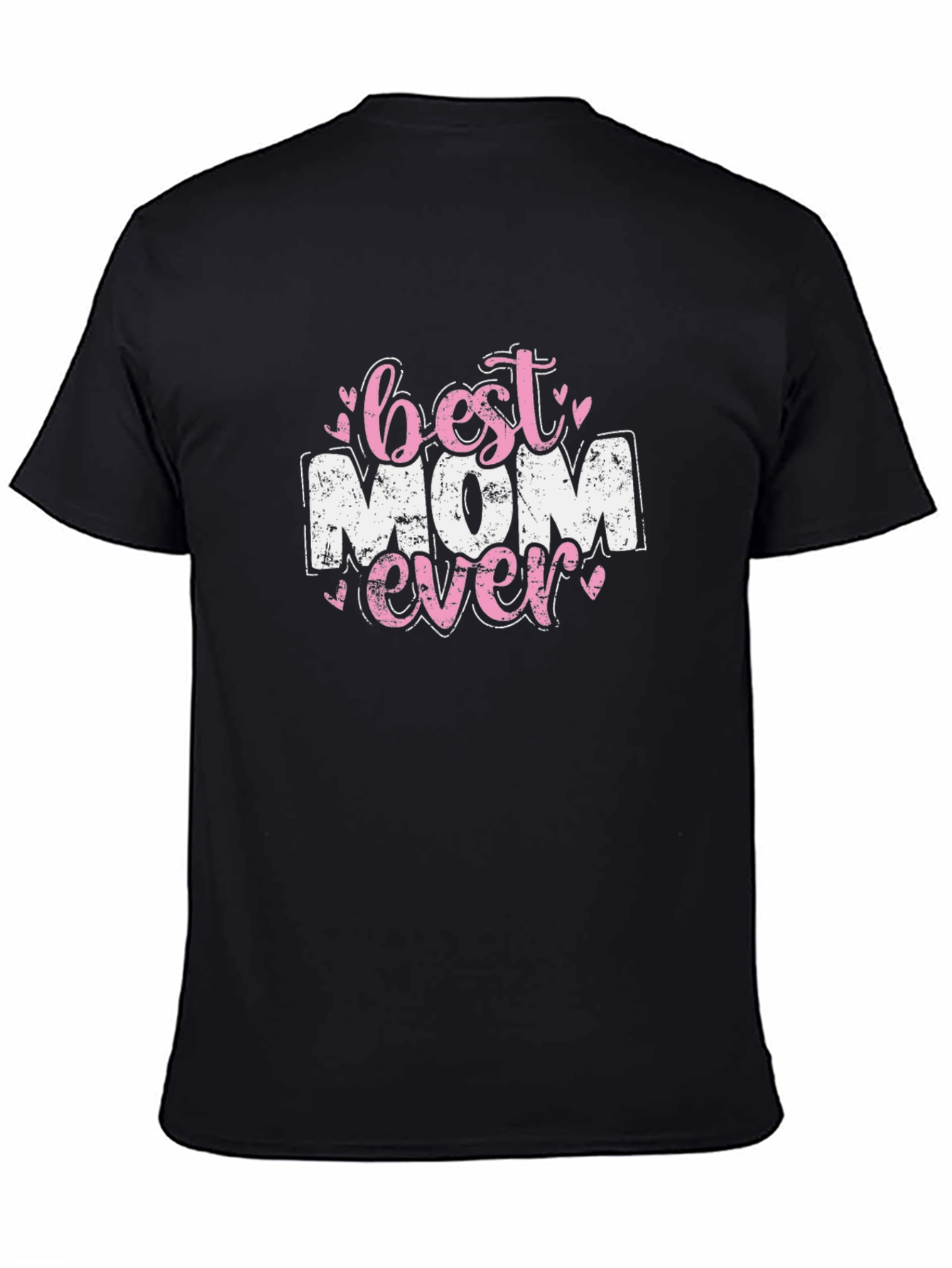 Black Best Mom Ever Graphic Tee - Black Cotton T-Shirt view 4
