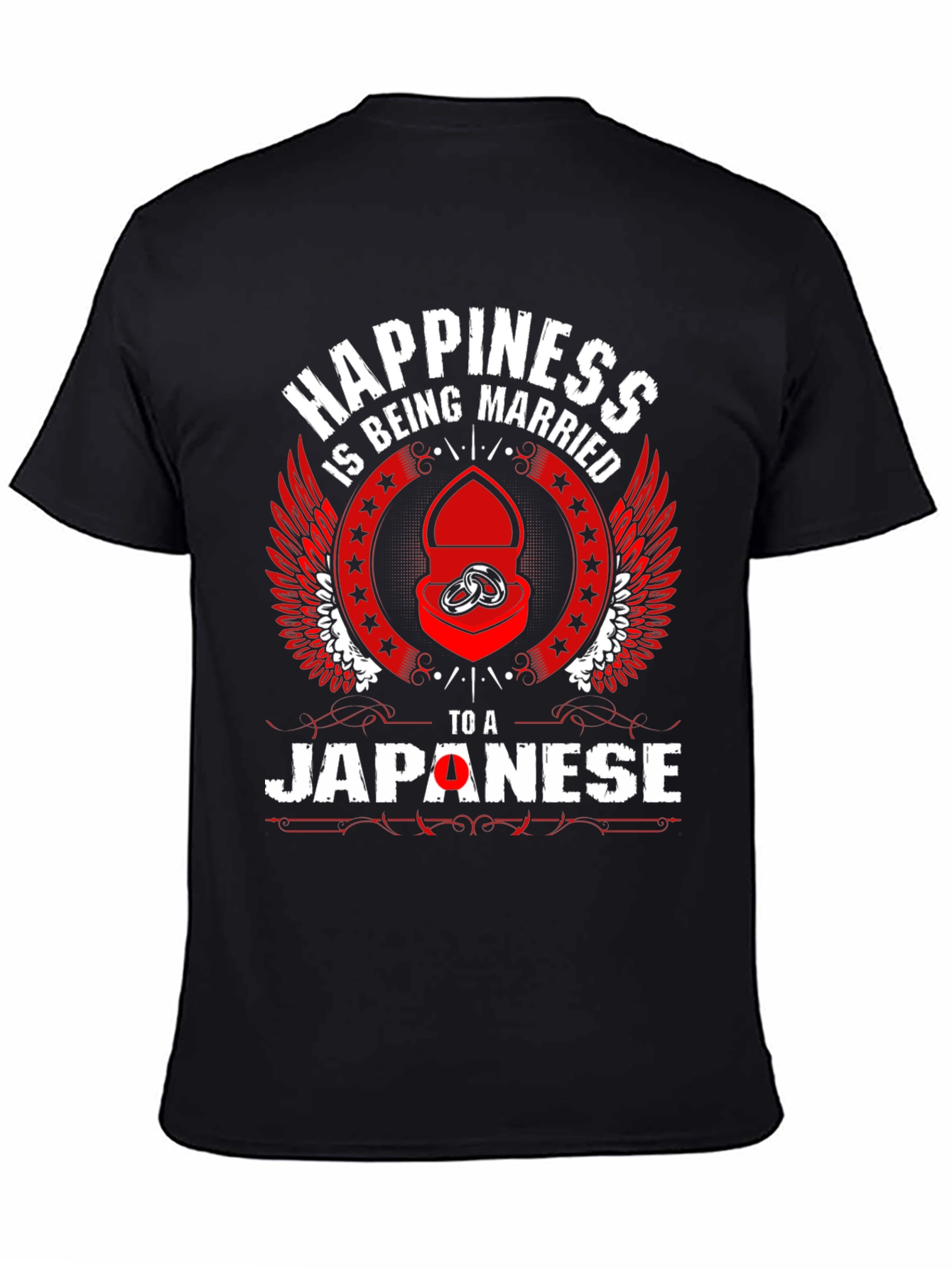 Black Happiness Being Married to a Japanese T-Shirt view 4