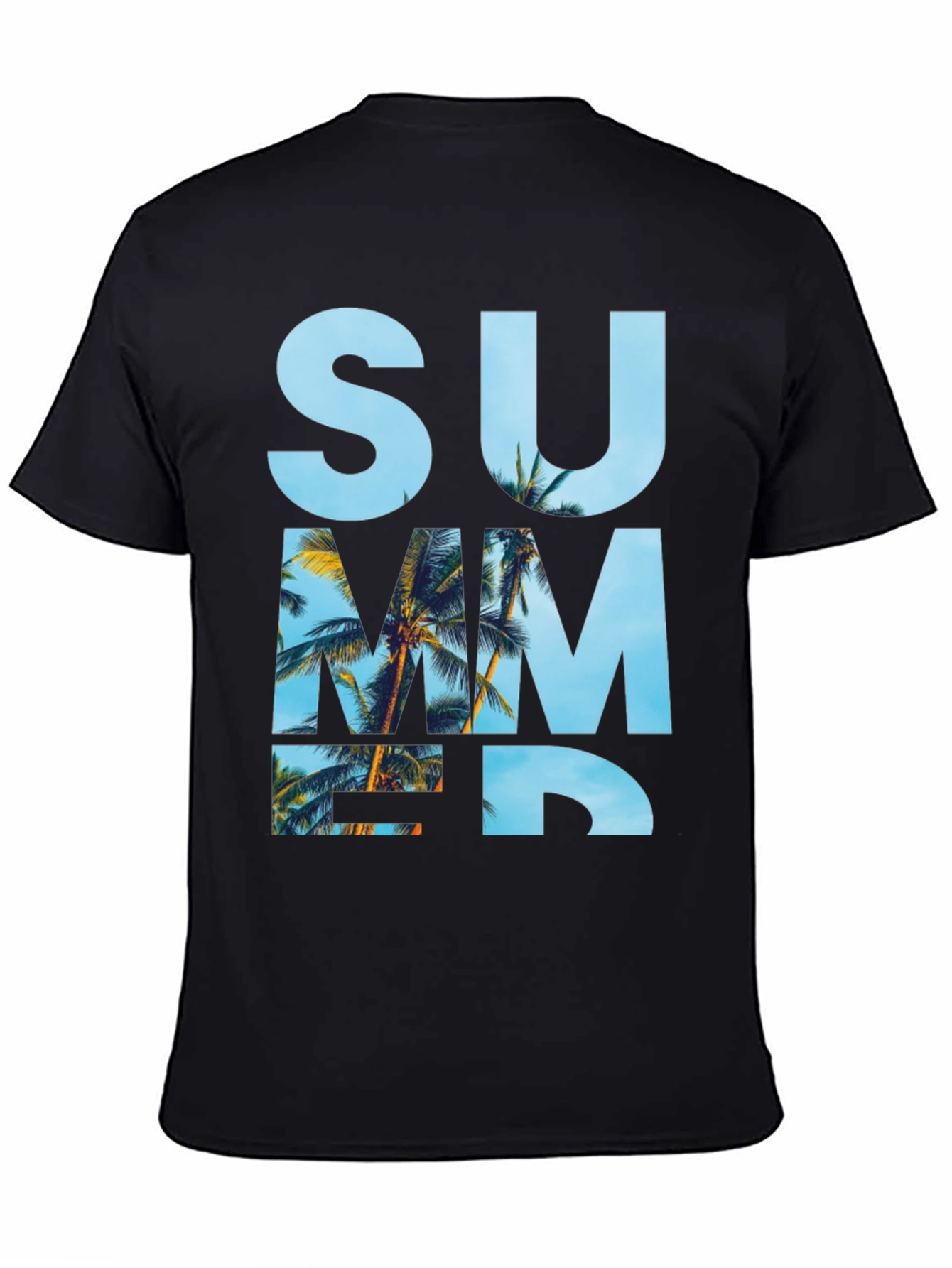 Black Summer Palm Tee view 4