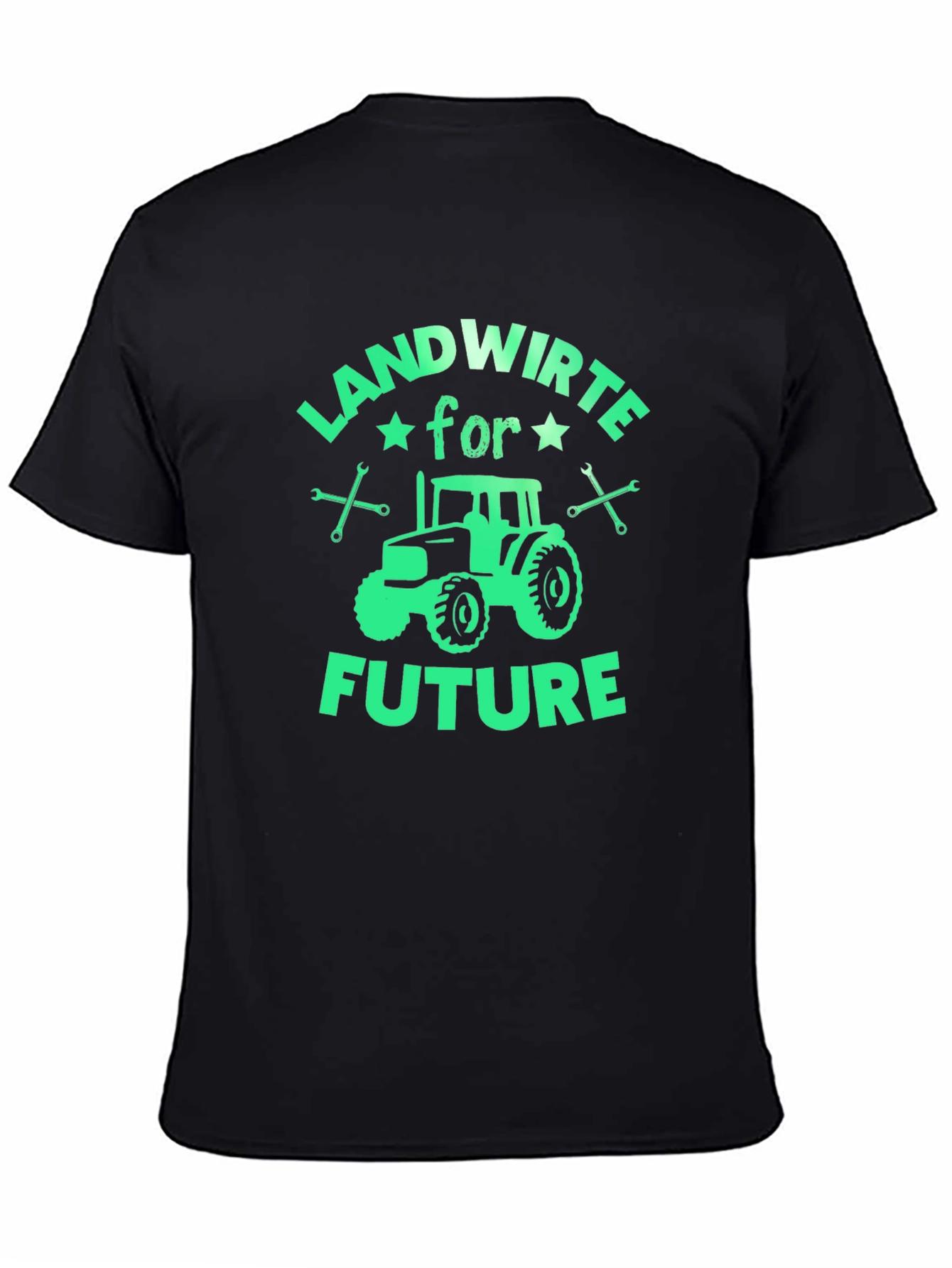Black Landwirte for Future Graphic Tee - Tractor Design view 4