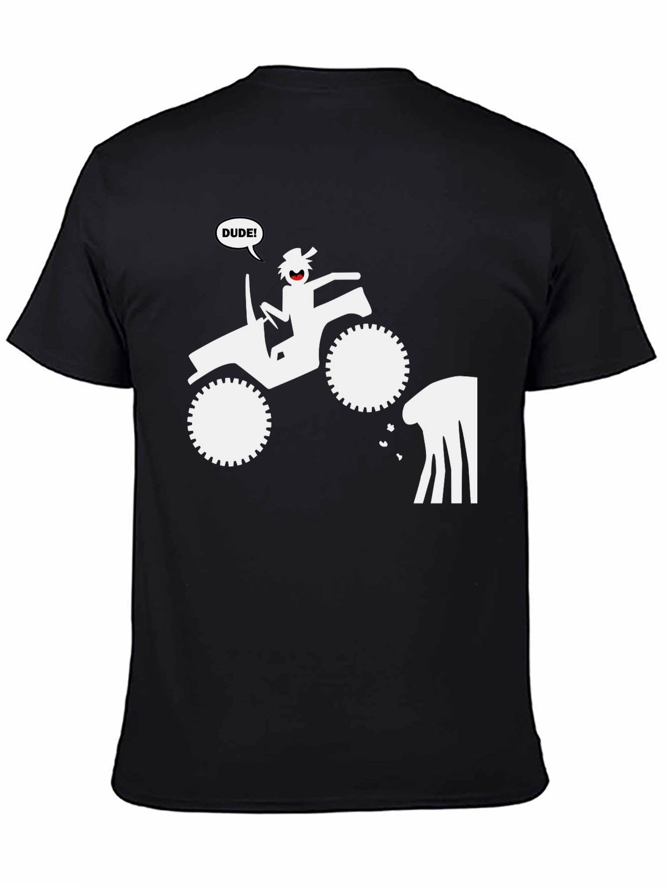 Black Dude Off-Roading T-Shirt view 4