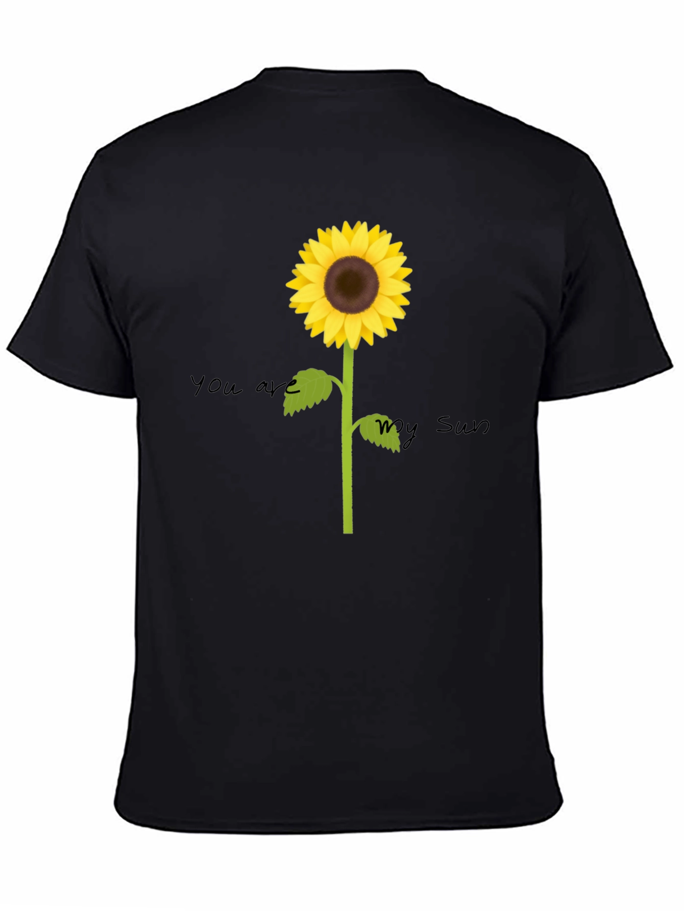 Black Sunflower Graphic Tee - You Are My Sun view 4
