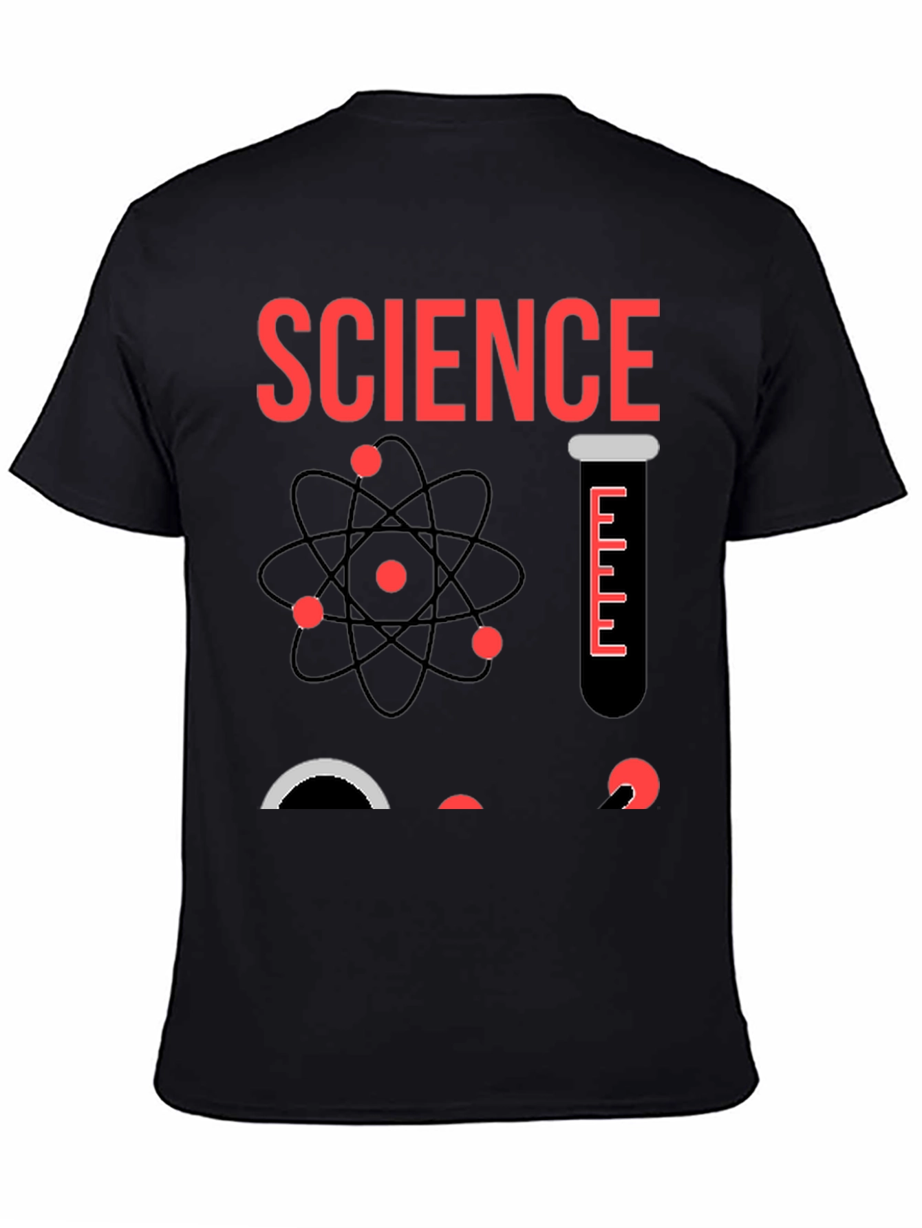 Black Science Graphic T-Shirt - Black Cotton Blend view 4