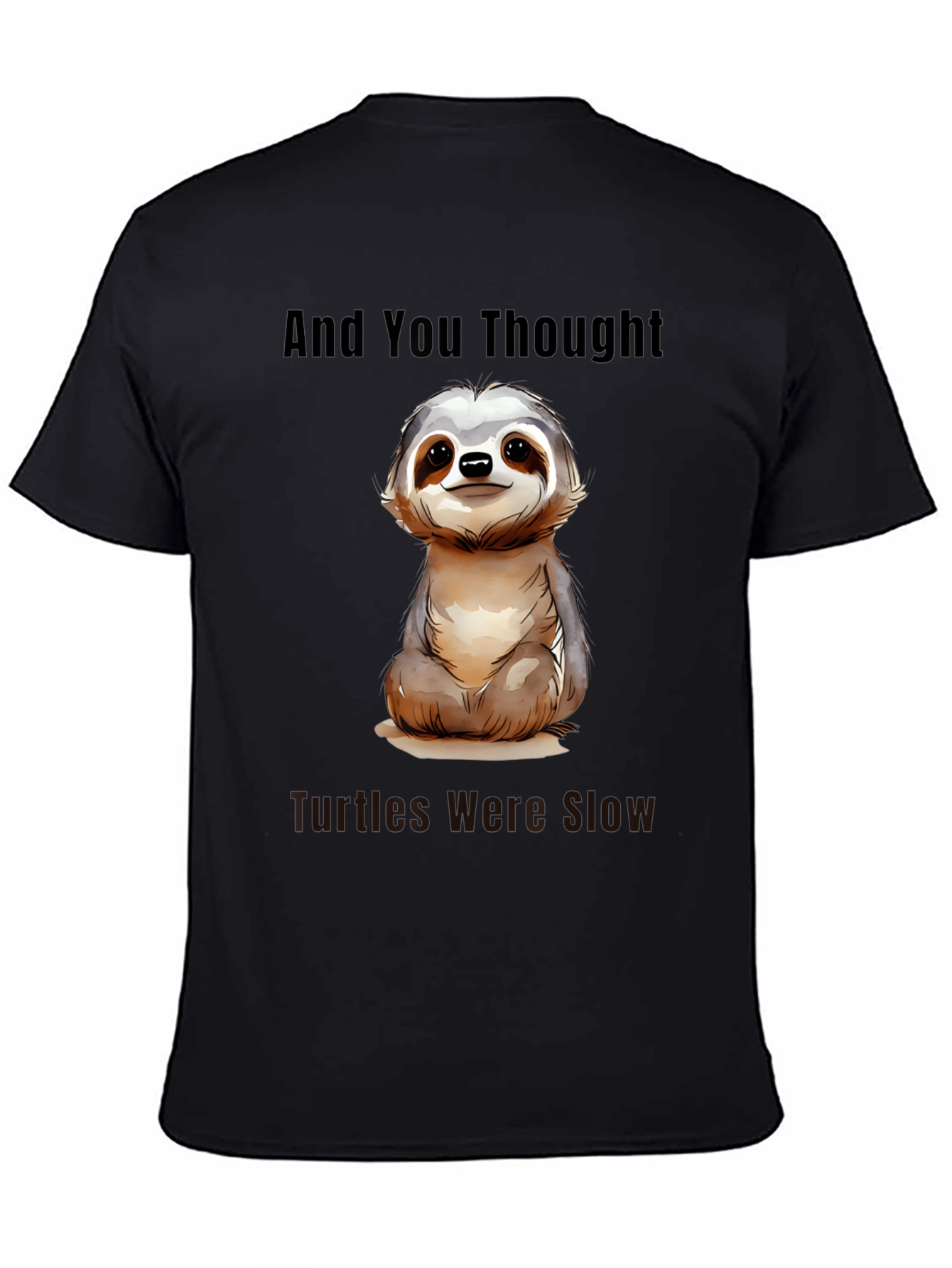 Black Sloth Graphic Tee - And You Thought Turtles Were Slow view 4