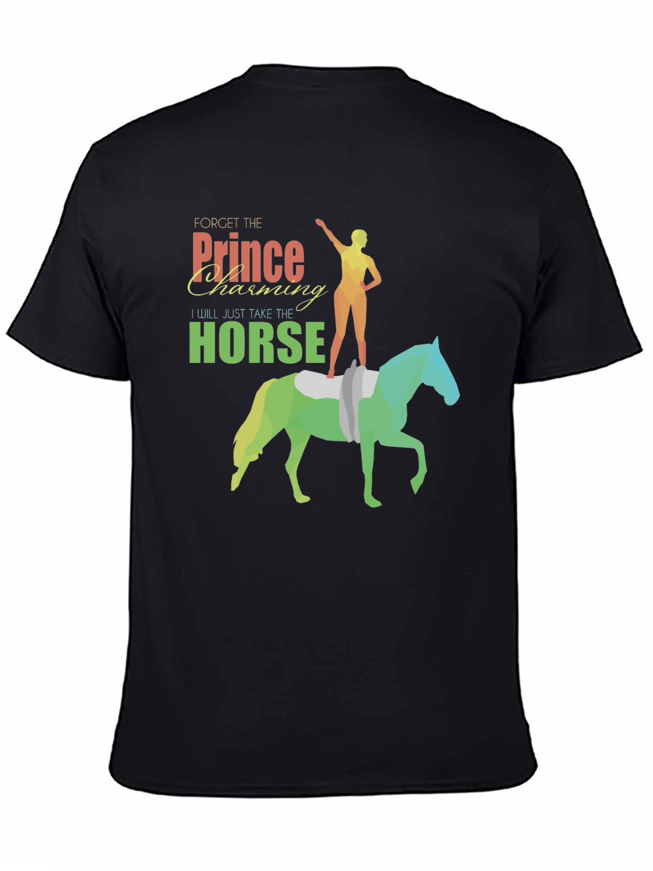 Black Forget Prince Charming Graphic Tee view 4