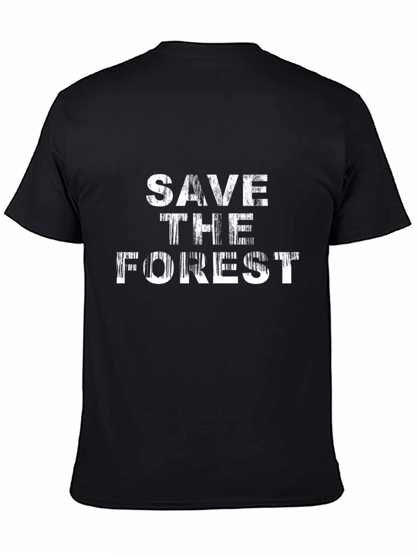 Black Save the Forest Graphic T-Shirt - Eco Friendly view 4