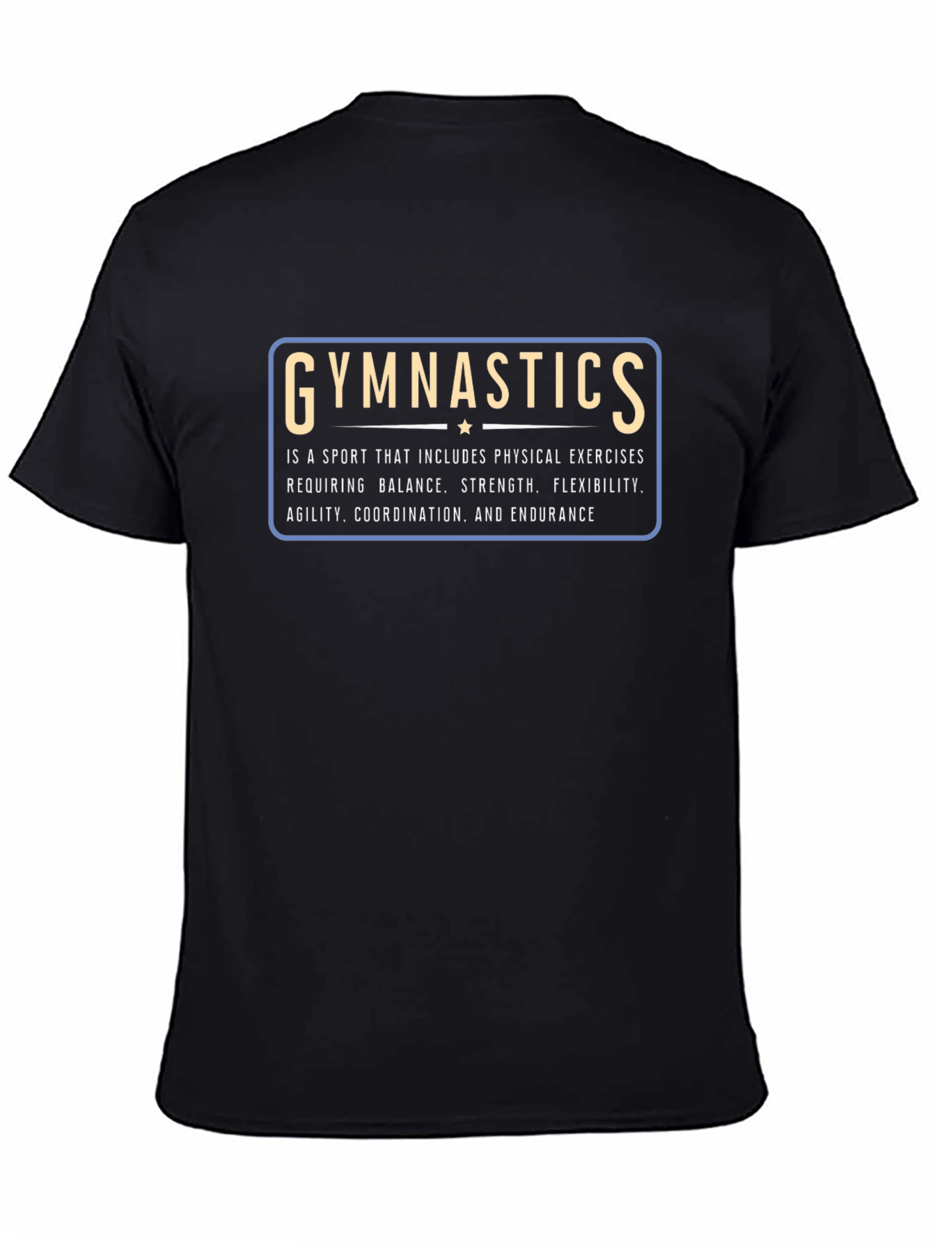 Black Gymnastics Definition T-Shirt view 4