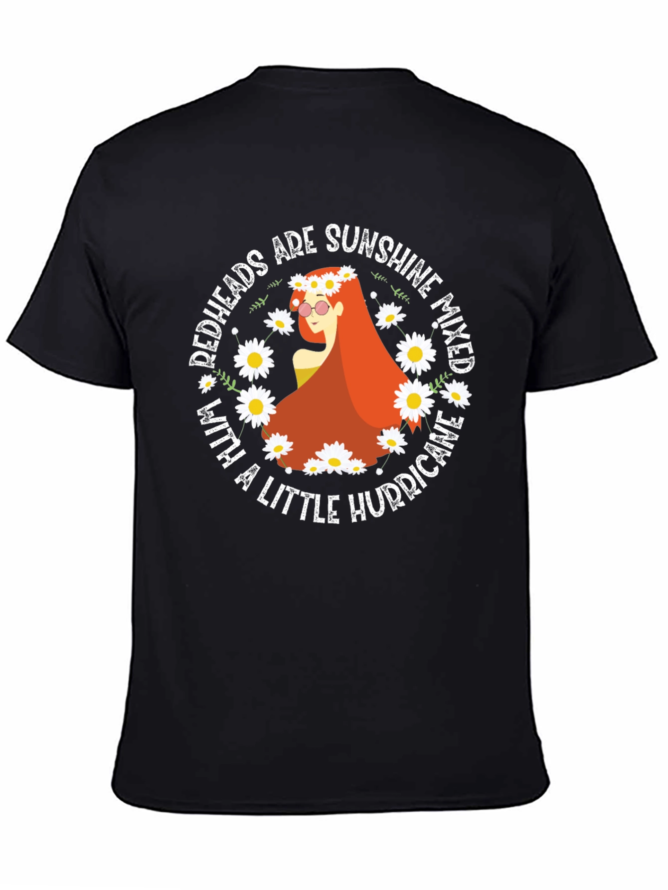 Black Redhead Sunshine Hurricane Graphic Tee view 4