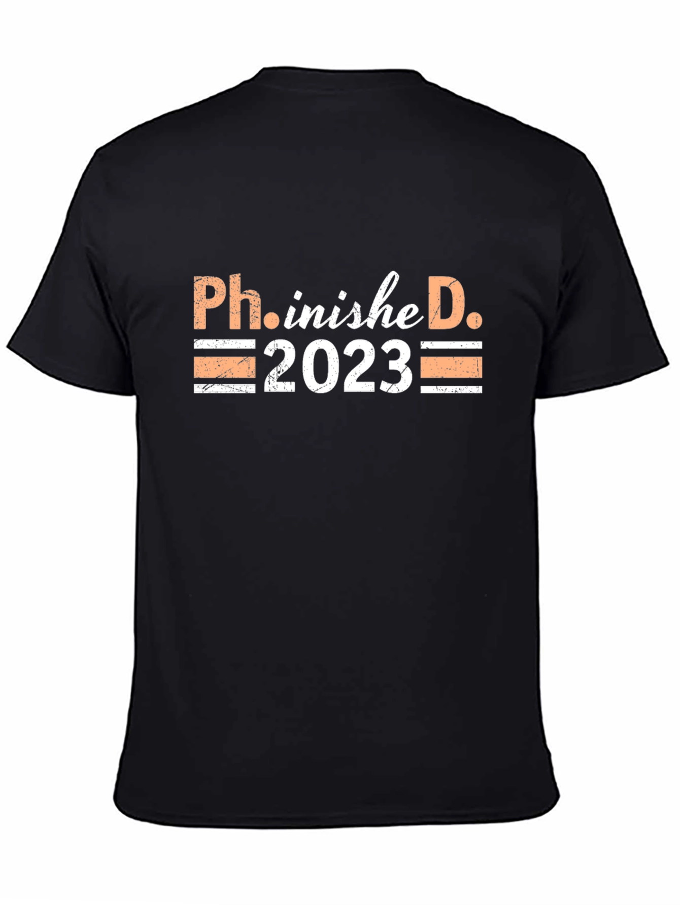 Black Ph.inished D. 2023 Graduation T-Shirt view 4