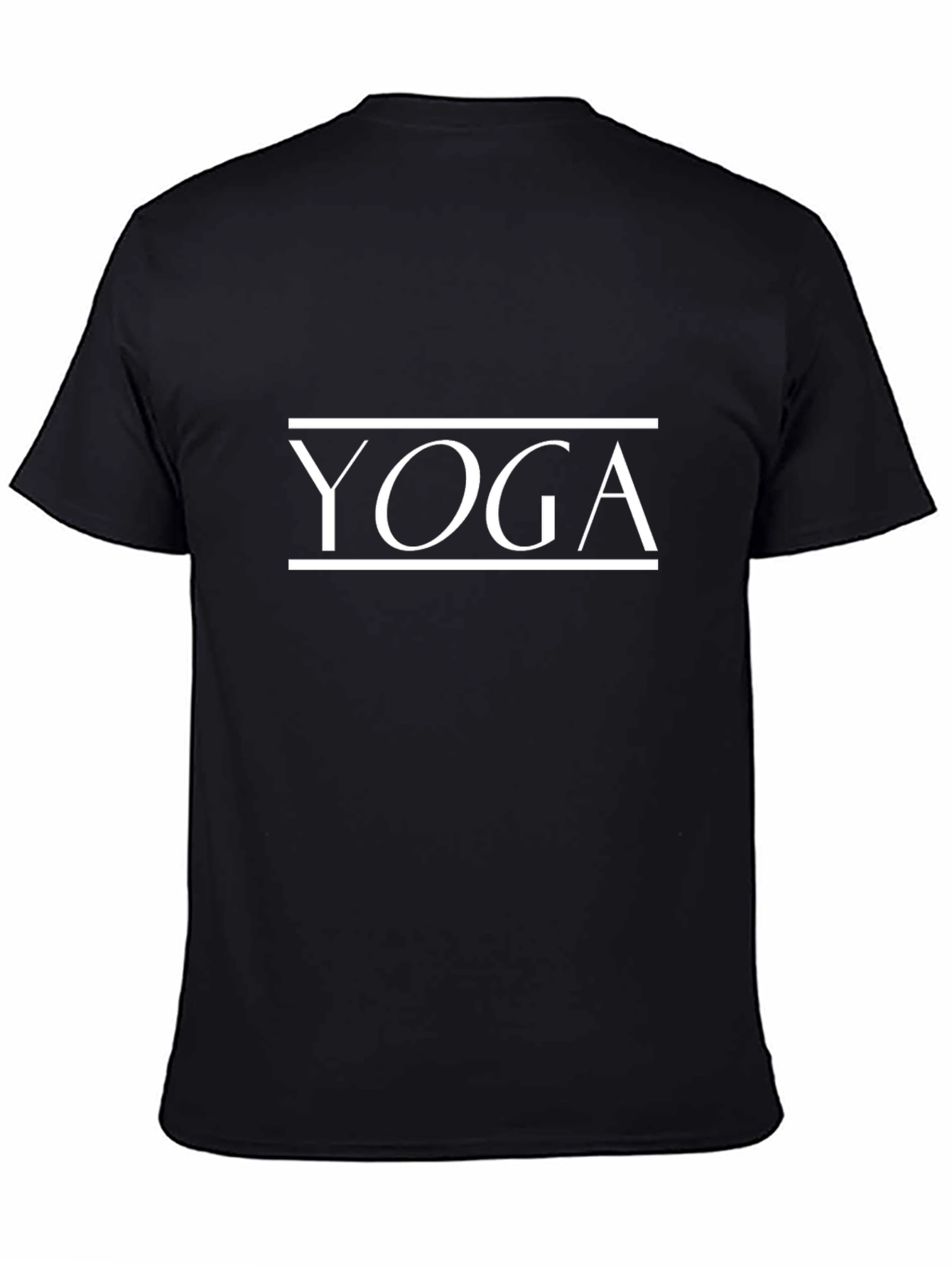 Black Yoga Graphic Tee - Black Cotton T-Shirt view 4