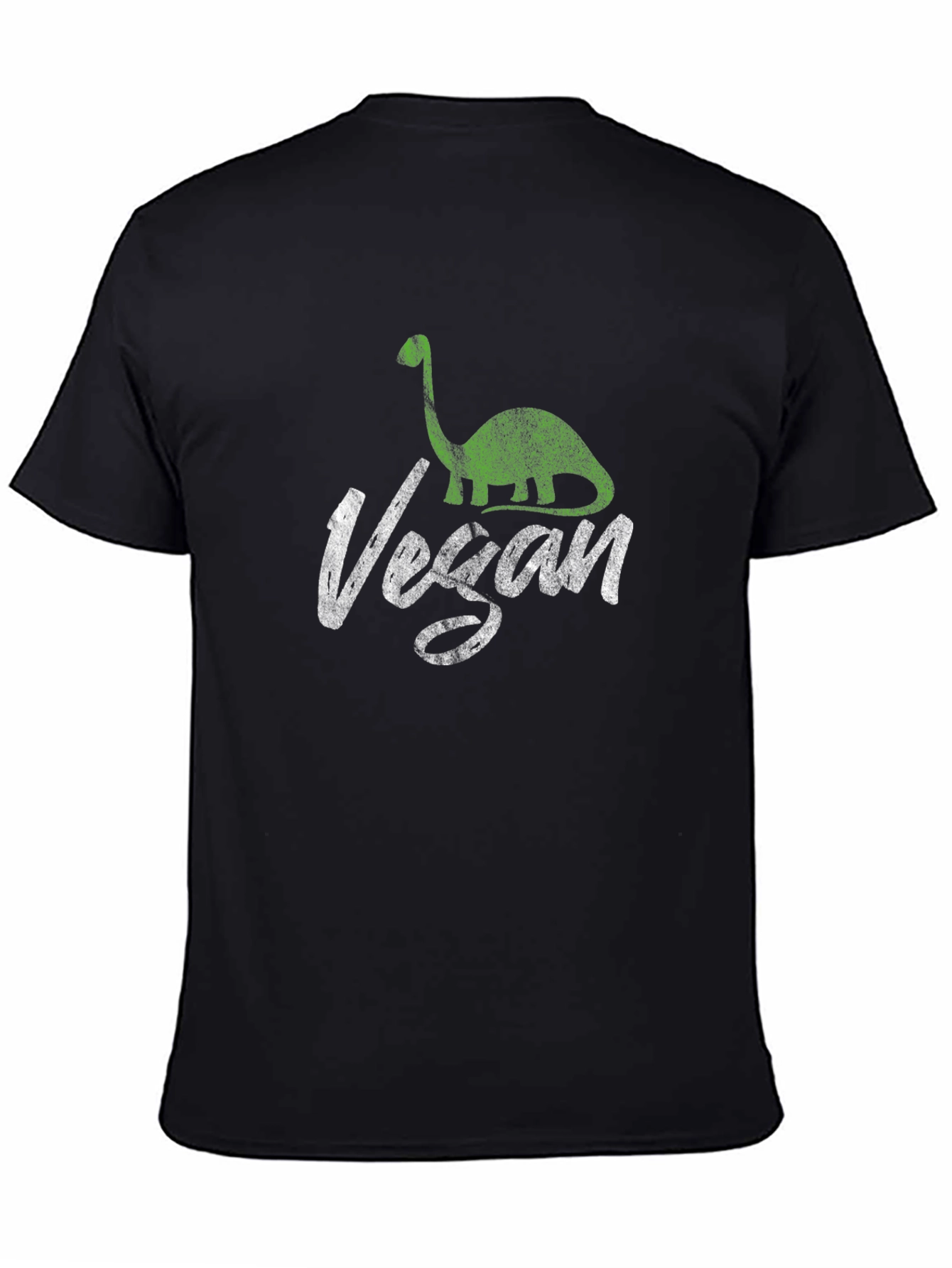 Black Vegan Dinosaur T-Shirt - Retro Style Graphic Tee view 4