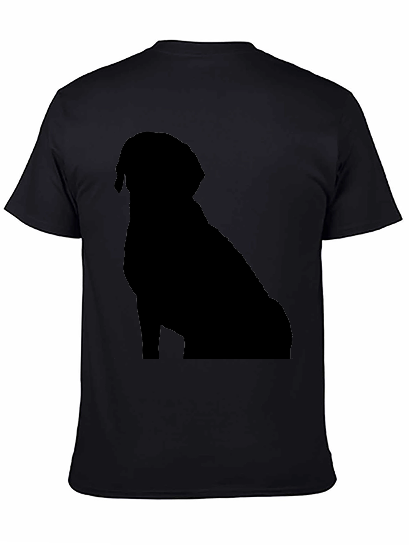 Black Dog Silhouette Black T-Shirt | Pet Lover Apparel view 4