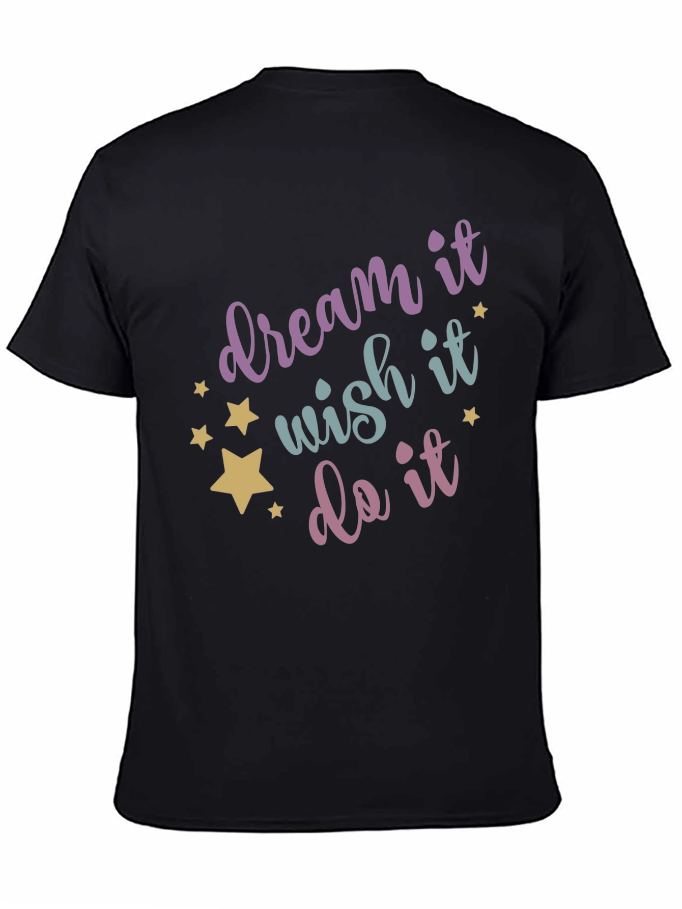 Black Dream Wish Do It Graphic Tee - Black view 4