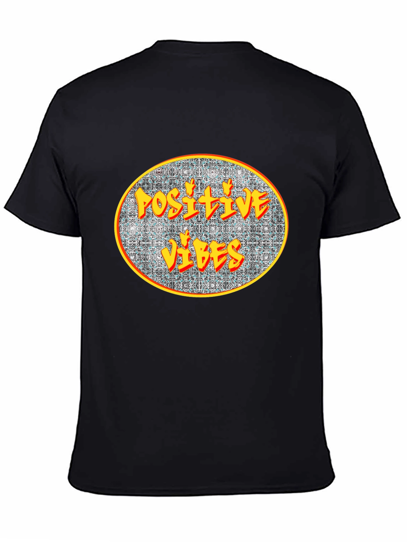 Black Positive Vibes Graphic Tee - Stylish Comfort view 4