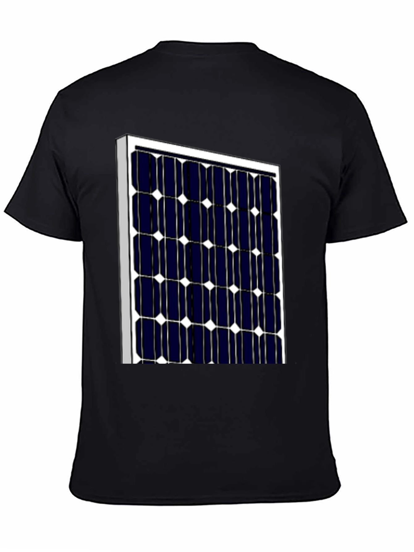 Black Solar Panel Graphic T-Shirt - Eco-Friendly Style view 4
