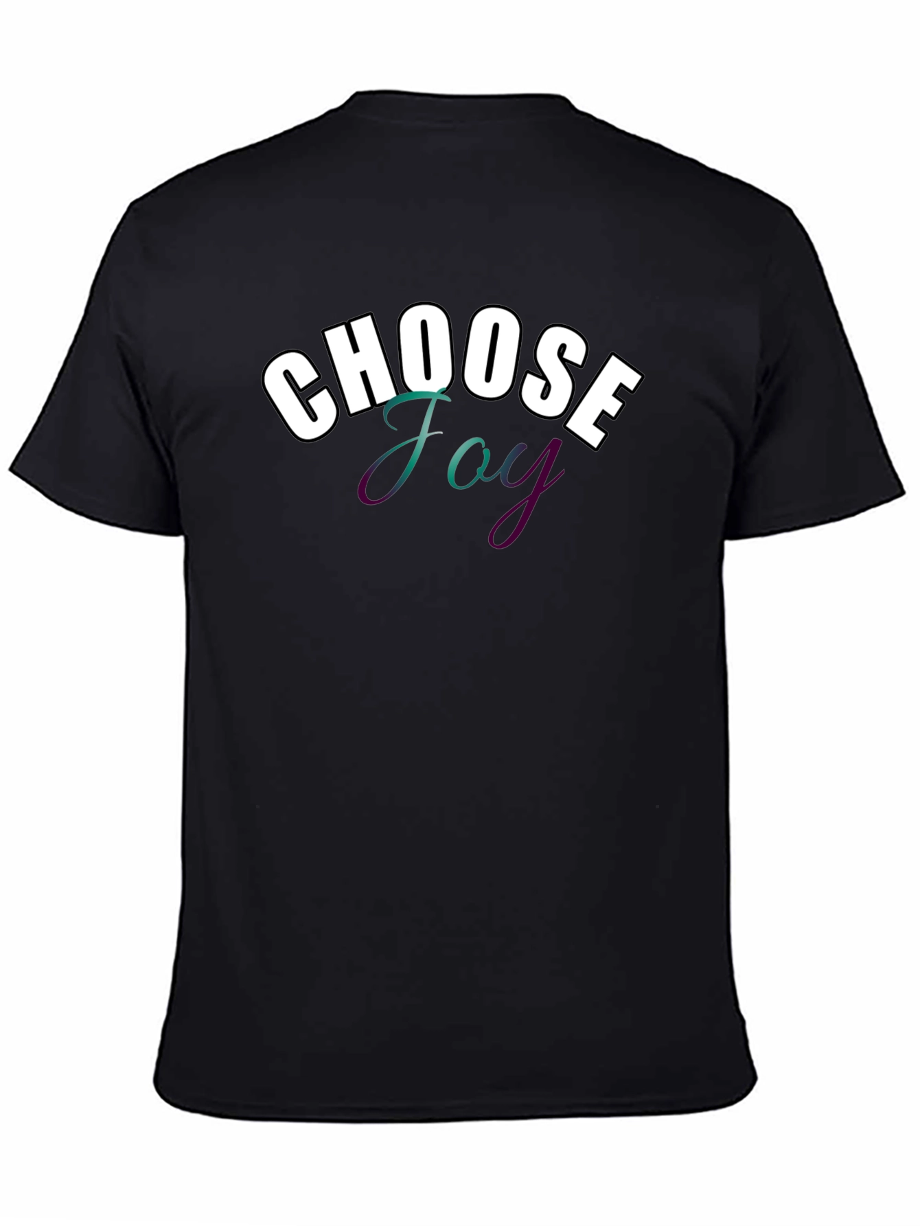 Black Choose Joy Graphic T-Shirt - Black view 4