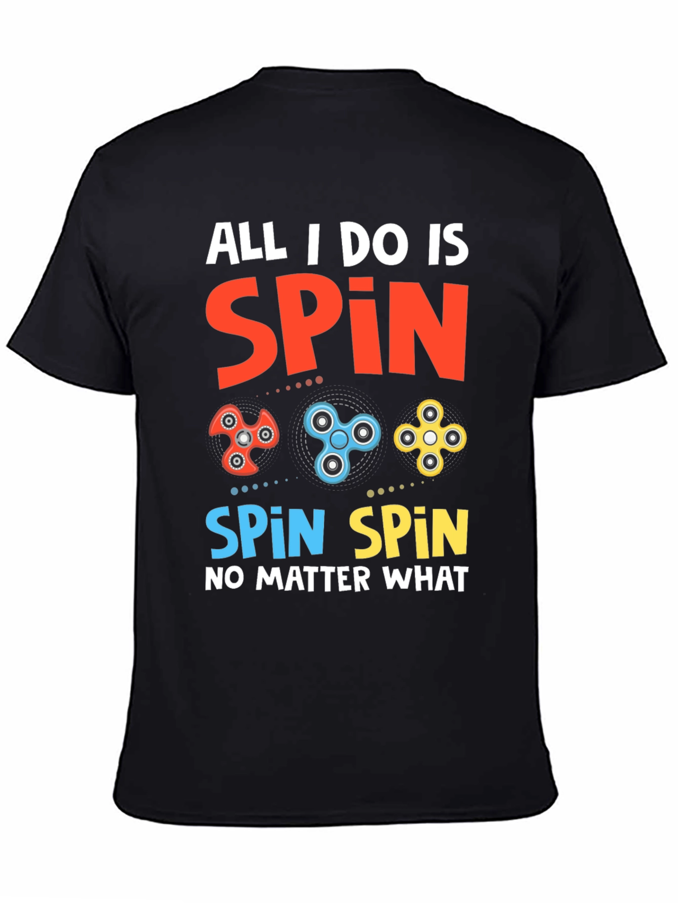 Spin Graphic Tee - Fidget Spinner Design - 4