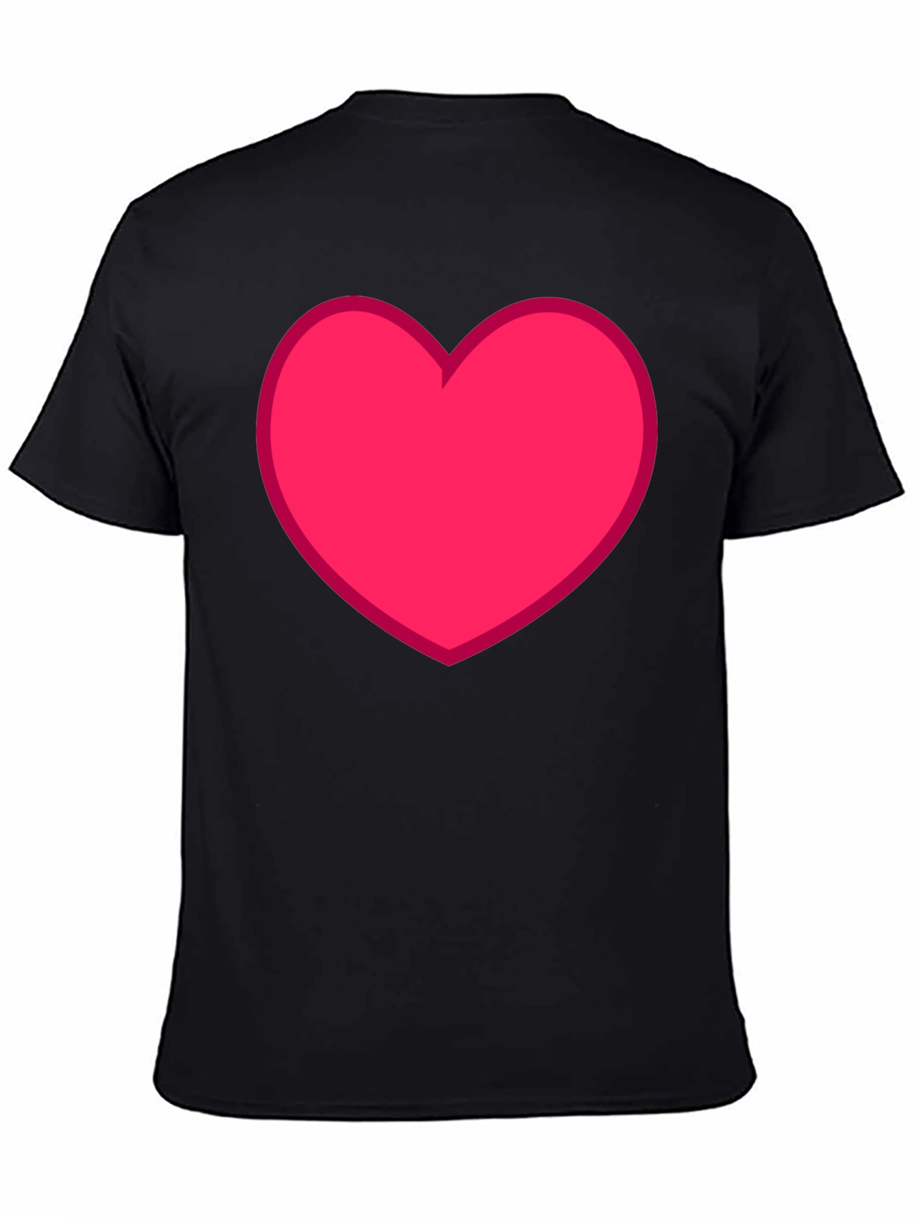 Black Heart Graphic Tee - Black Casual Cotton T-Shirt view 4