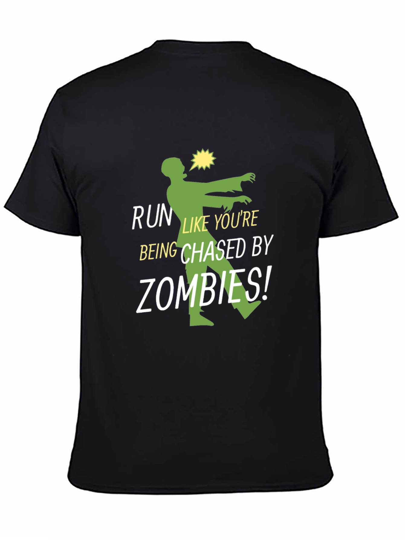Black Run Like You're Chased By Zombies T-Shirt view 4
