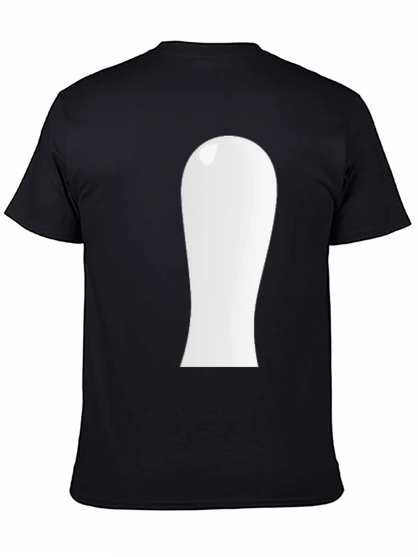 Black Novelty White Blob Graphic Black T-Shirt view 4