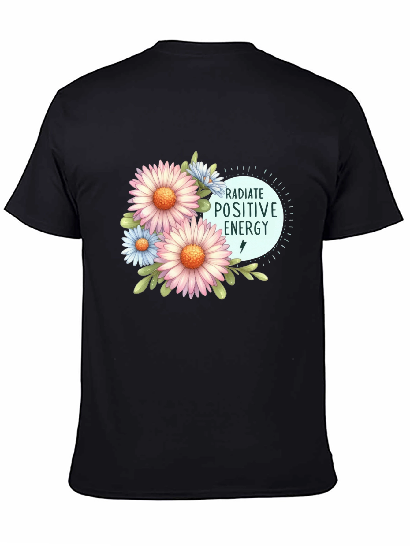 Black Radiate Positive Energy Floral T-Shirt view 4