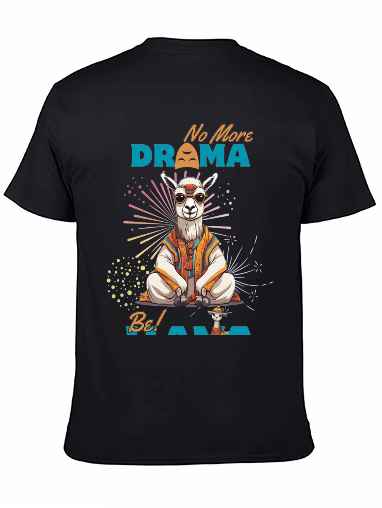 Black No More Drama Llama Men's T-Shirt view 4