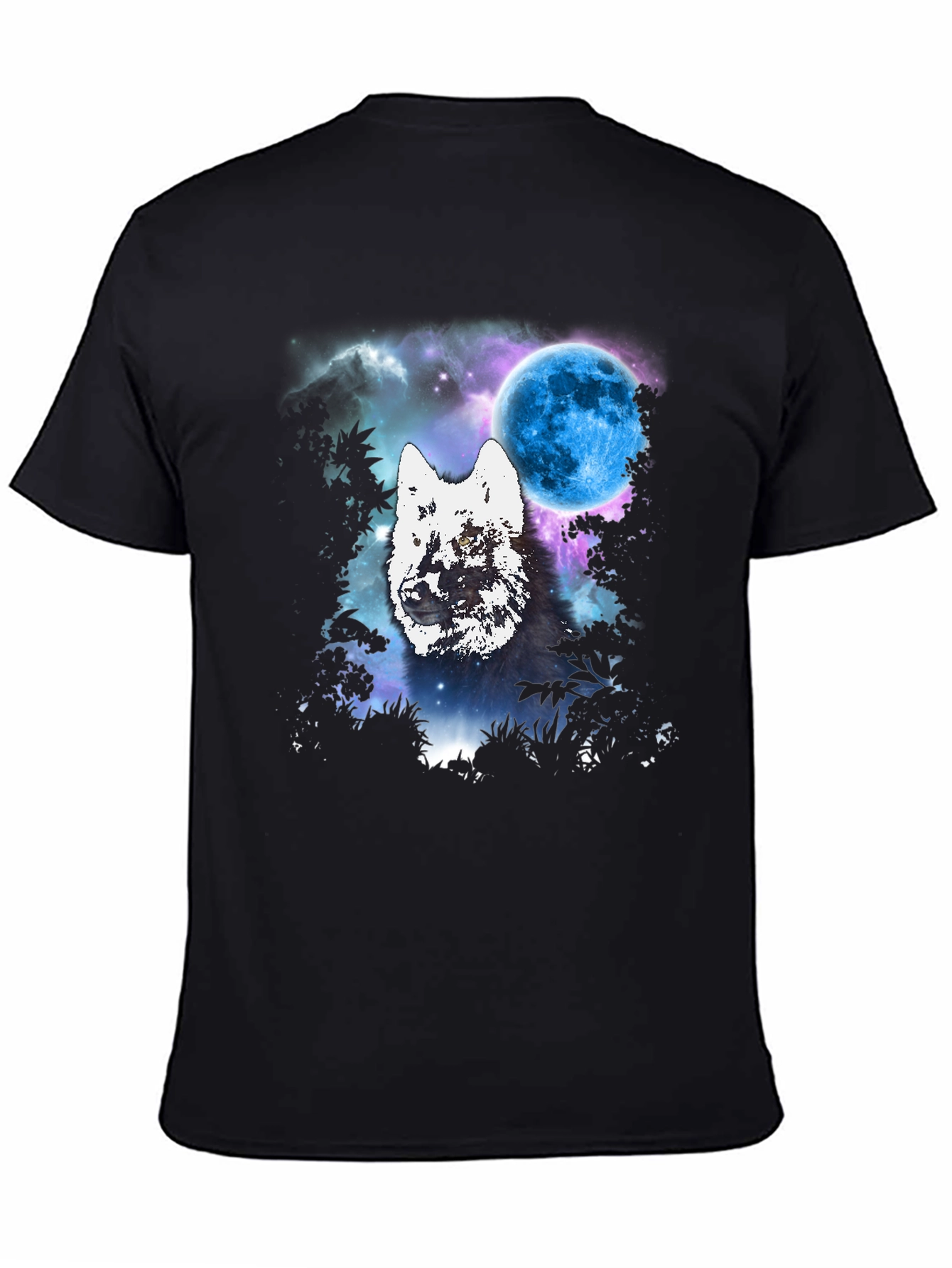 Black Wolf Moon Graphic Tee view 4