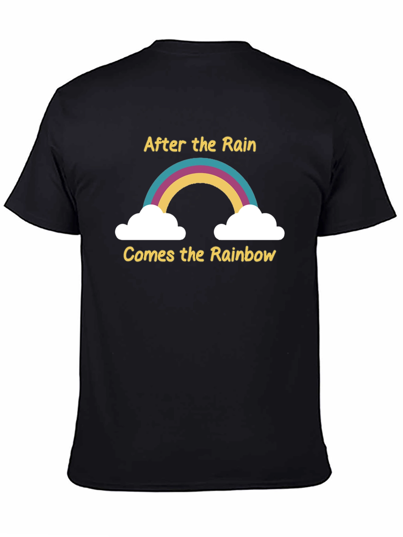 Black Rainbow T-Shirt - After the Rain Graphic Tee view 4
