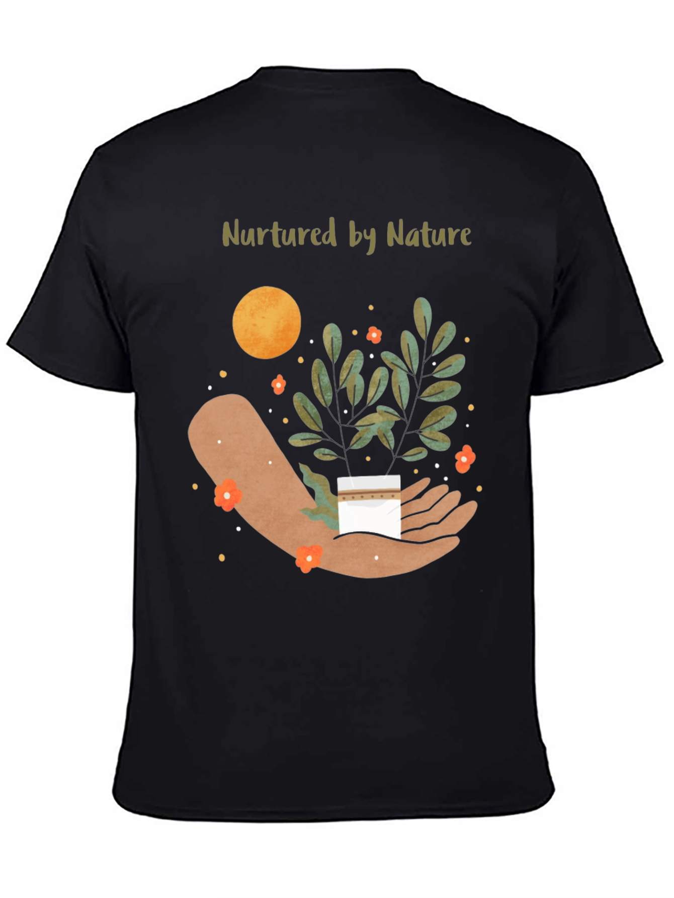 Black Nurtured By Nature Graphic T-Shirt view 4