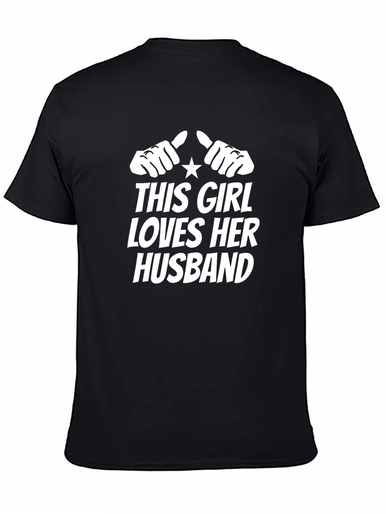 Black This Girl Loves Her Husband T-Shirt view 4