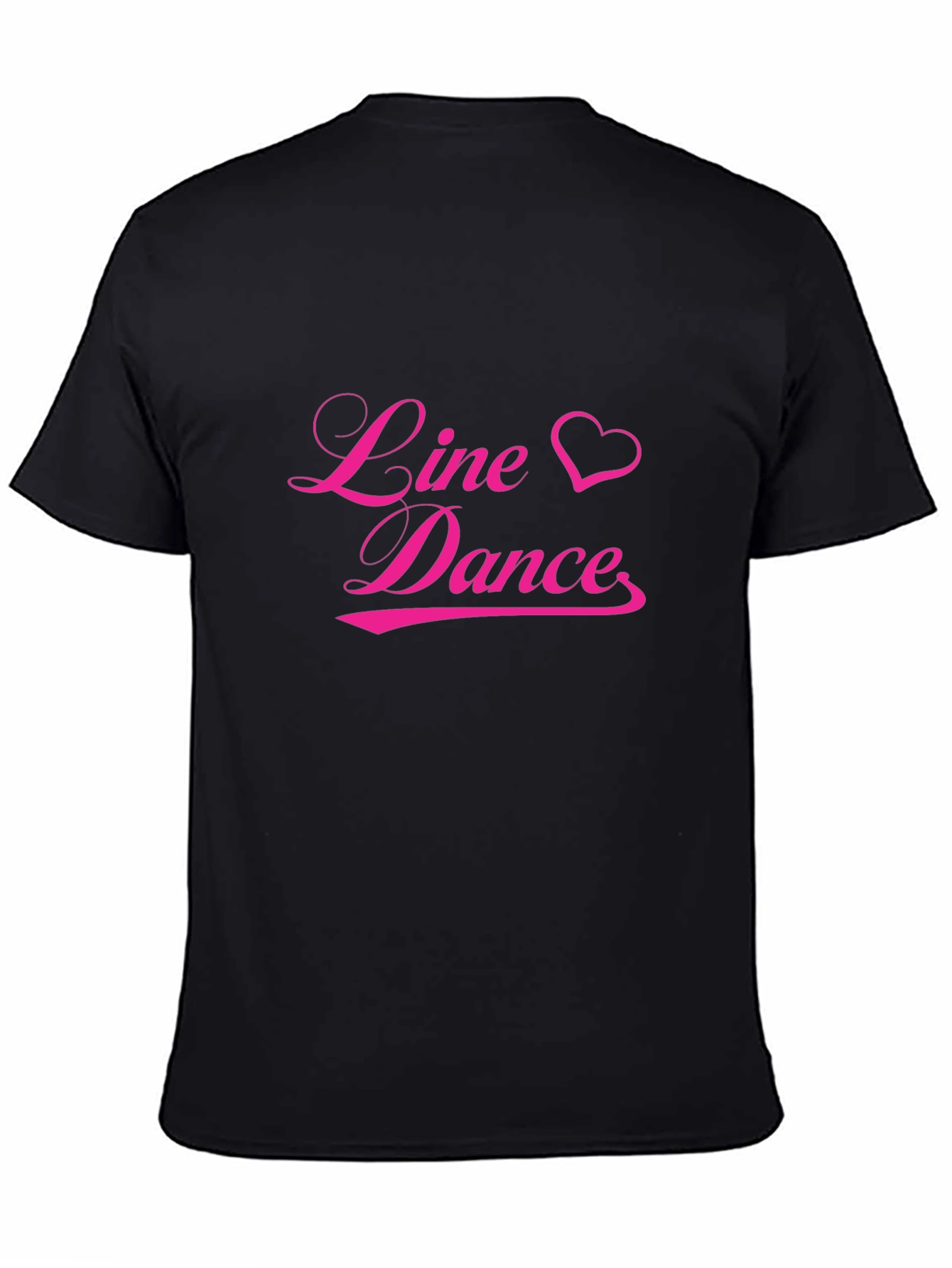 Line Dance Heart T-Shirt - Black Cotton Tee - 4