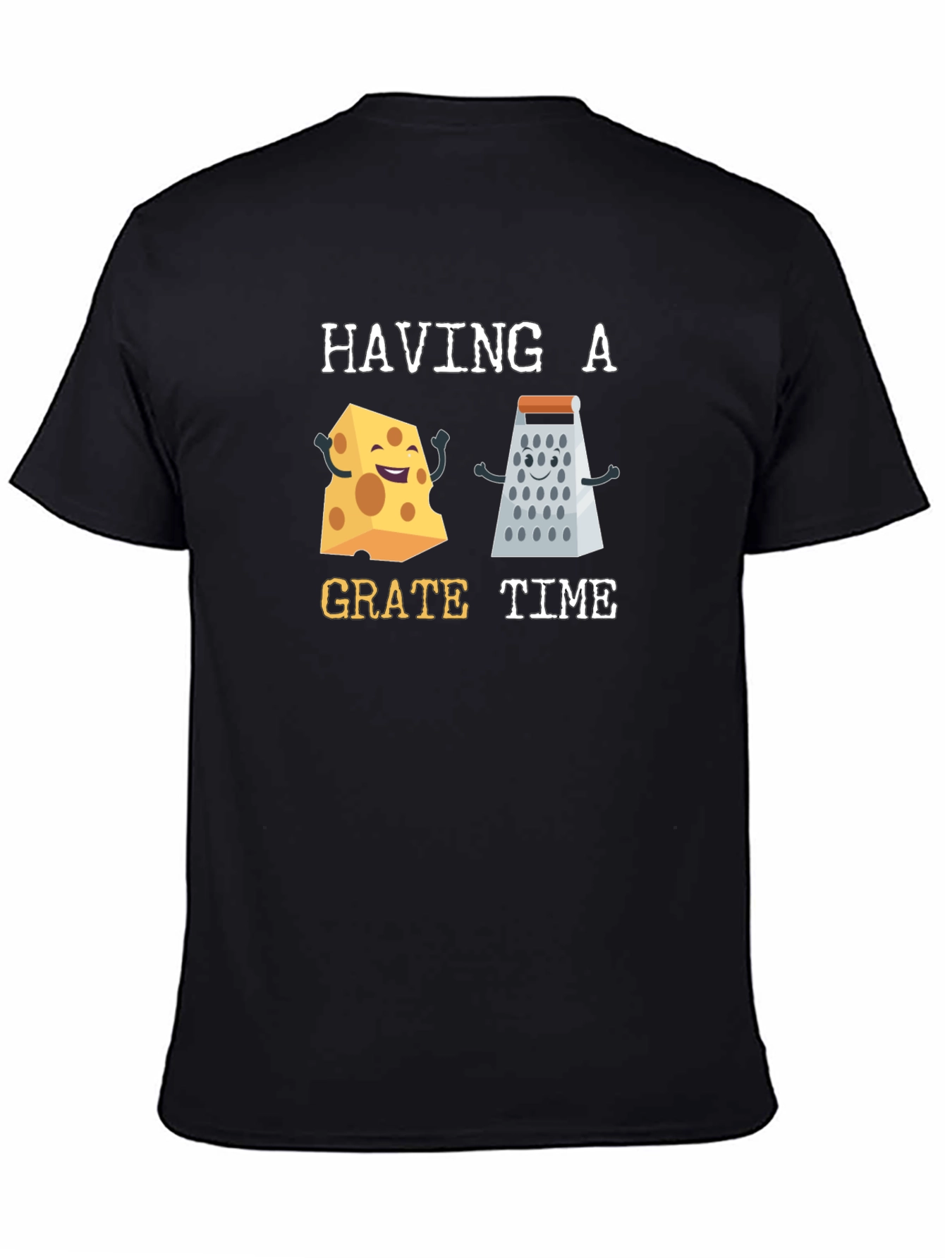 Black Funny Cheese Grater Humor Graphic Tee view 4