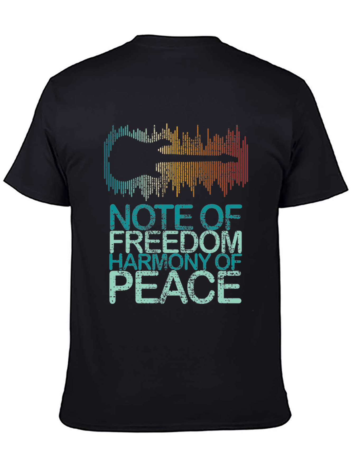 Guitar Soundwave Graphic Tee - Freedom, Harmony, Peace - 4