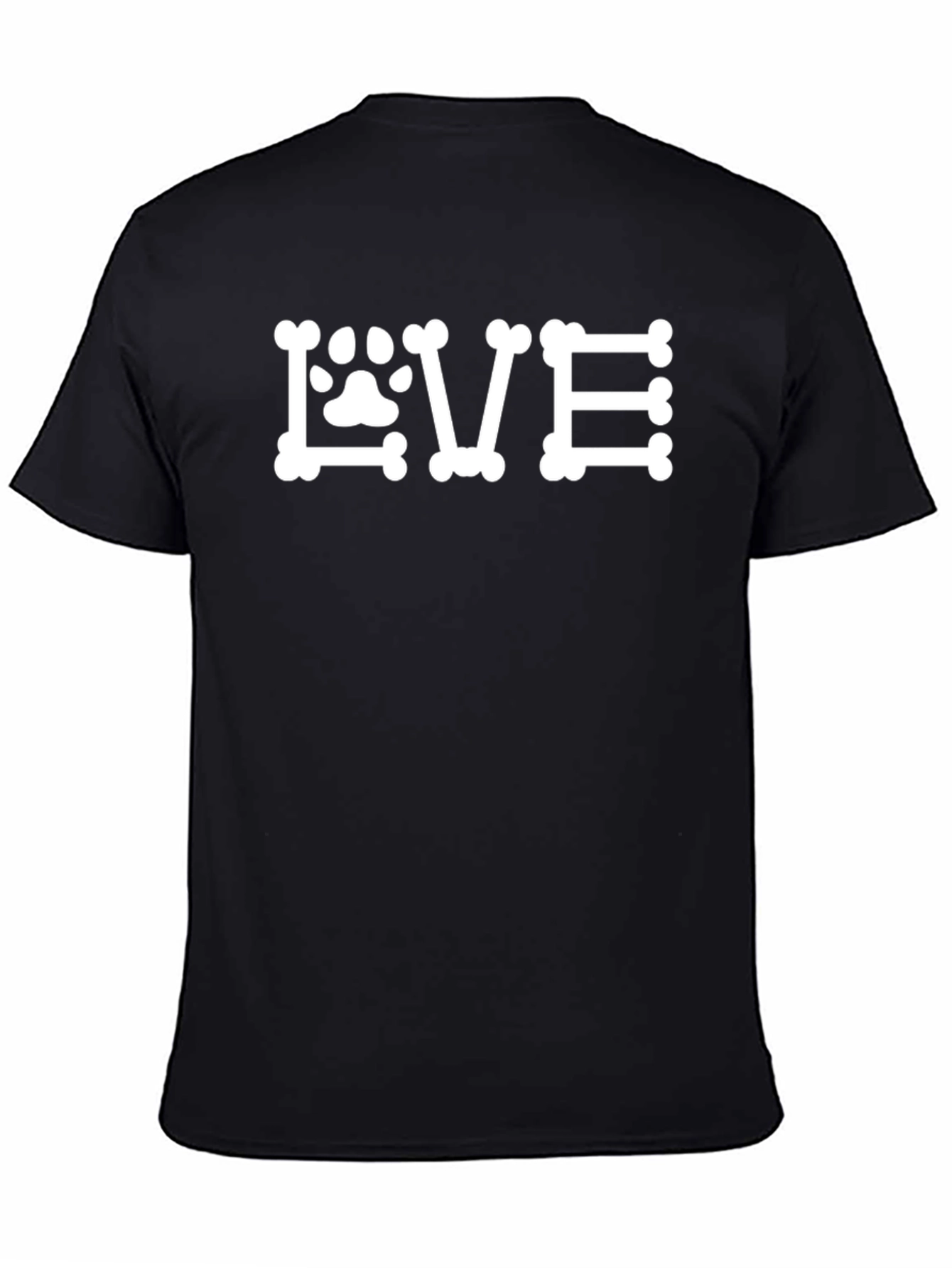 Black Dog Lover T-Shirt Bone Print view 4