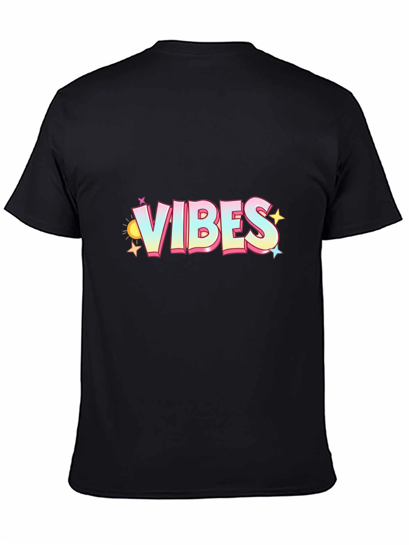 Black Vibes Graphic Tee - Men's Black T-Shirt view 4