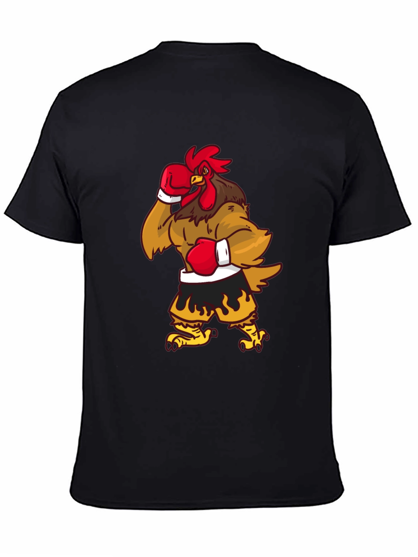 Black Rooster Boxer Black T-Shirt view 4