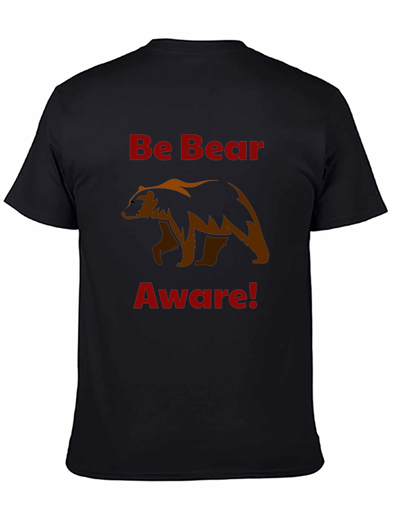 Black Be Bear Aware T-Shirt view 4