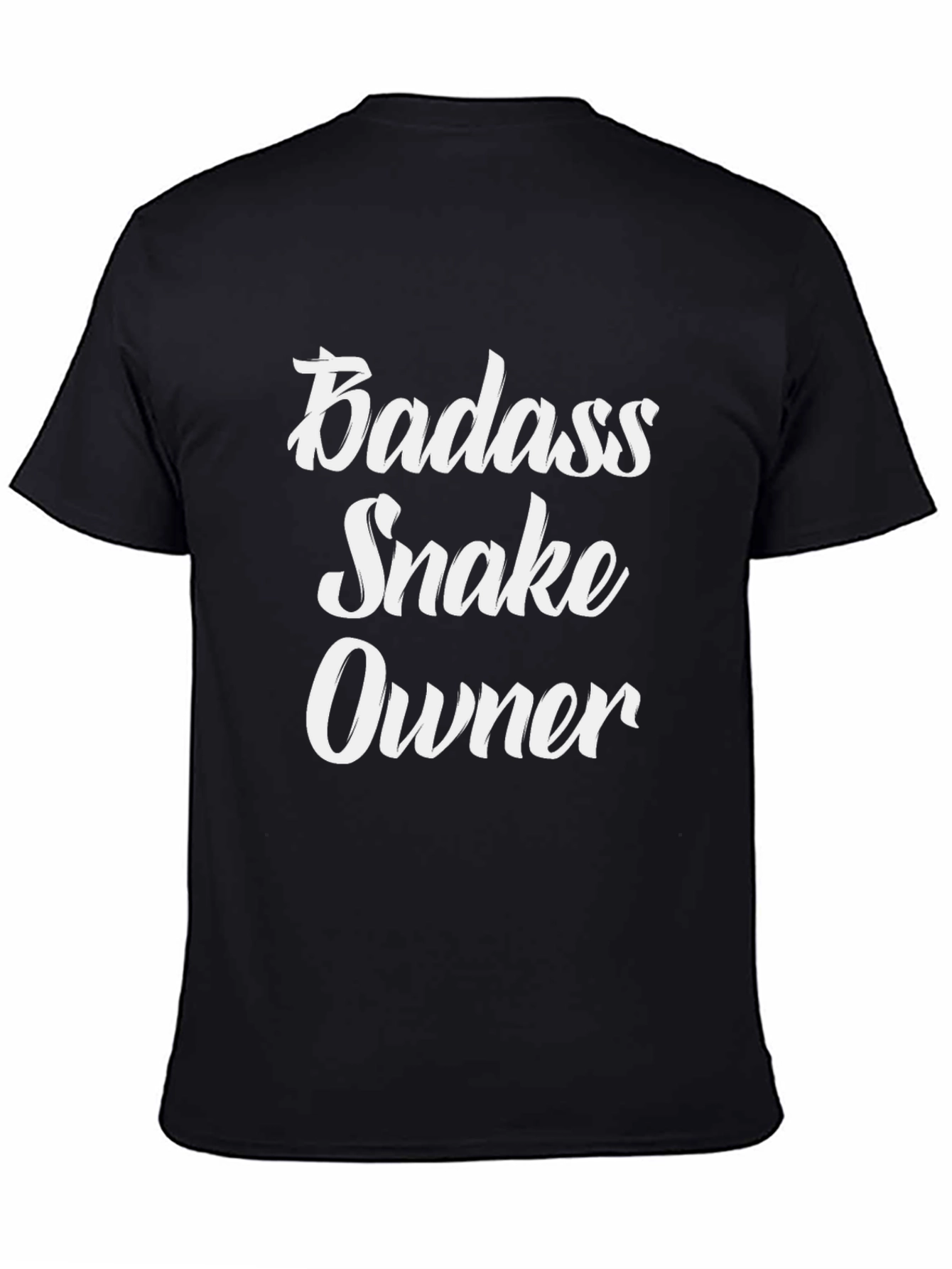 Black Badass Snake Owner Graphic Tee - Black view 4