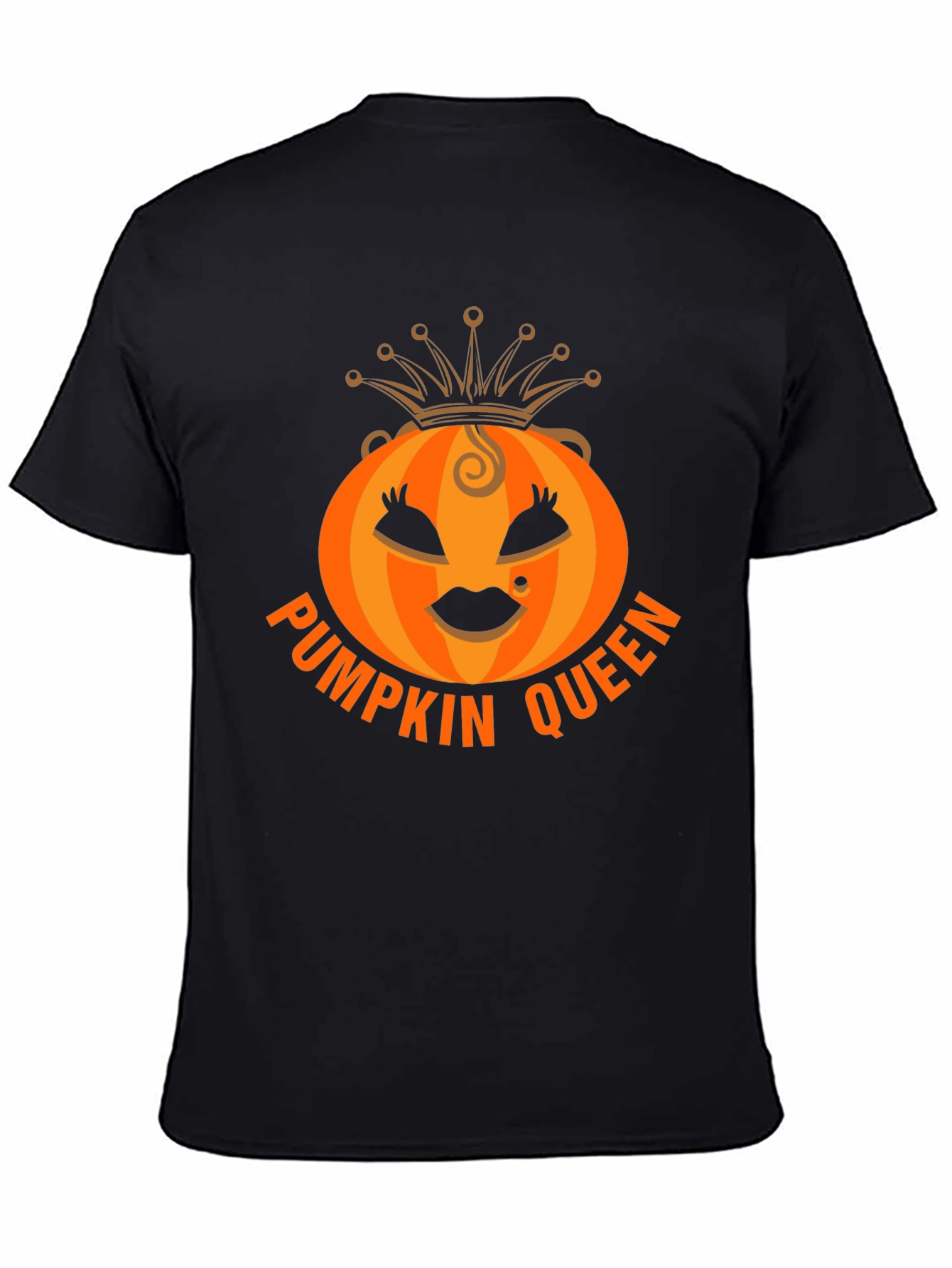 Black Pumpkin Queen Graphic Tee - Halloween Apparel view 4