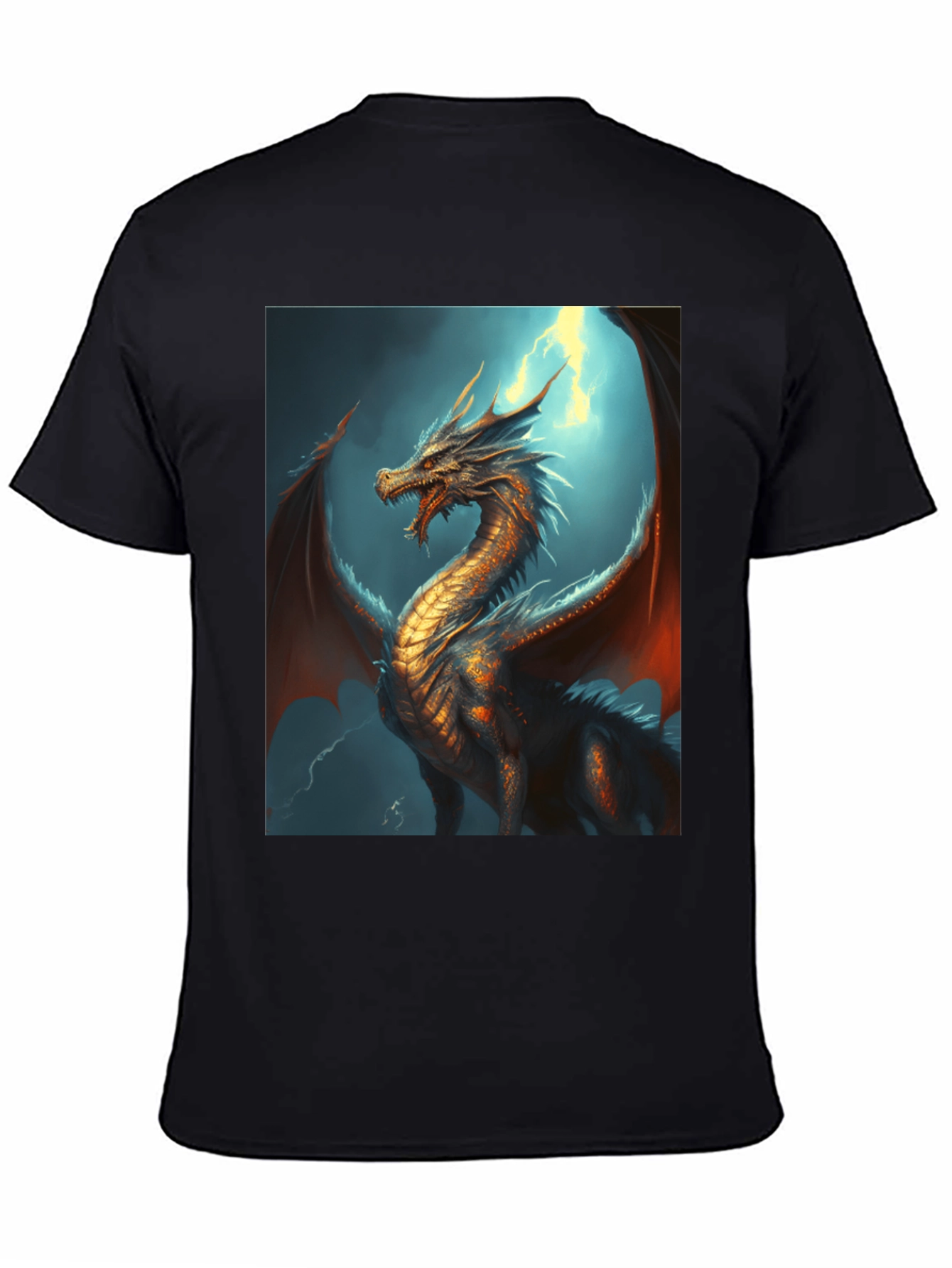 Black Dragon Graphic Tee - Fantasy Style view 4