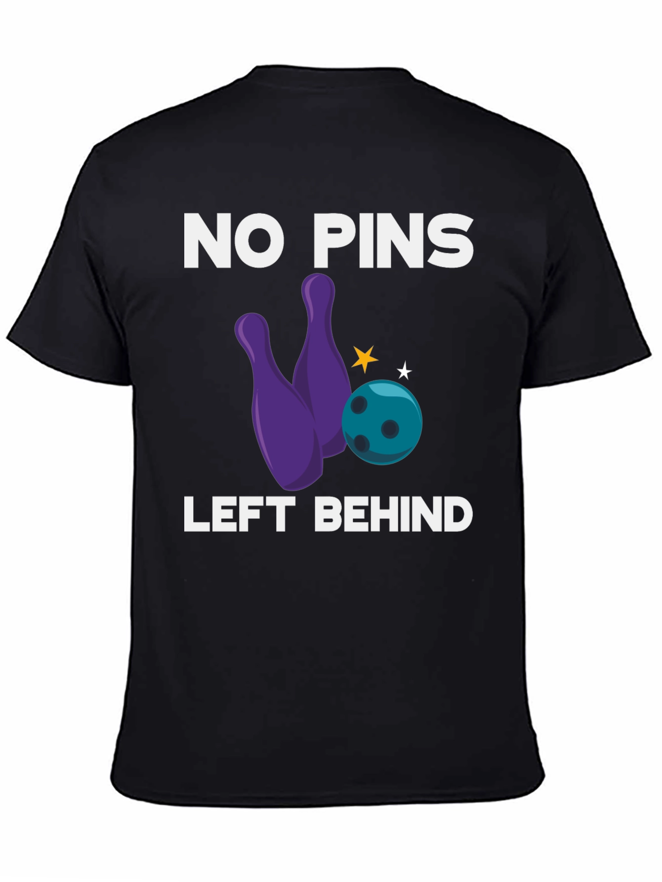 Black Bowling Shirt: No Pins Left Behind view 4