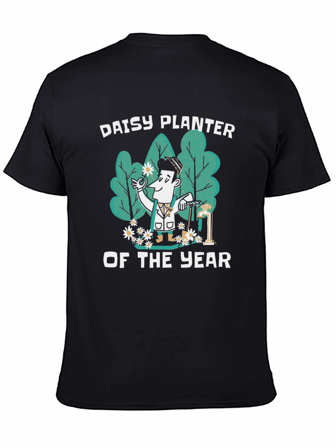Black Daisy Planter of the Year Graphic Tee view 4