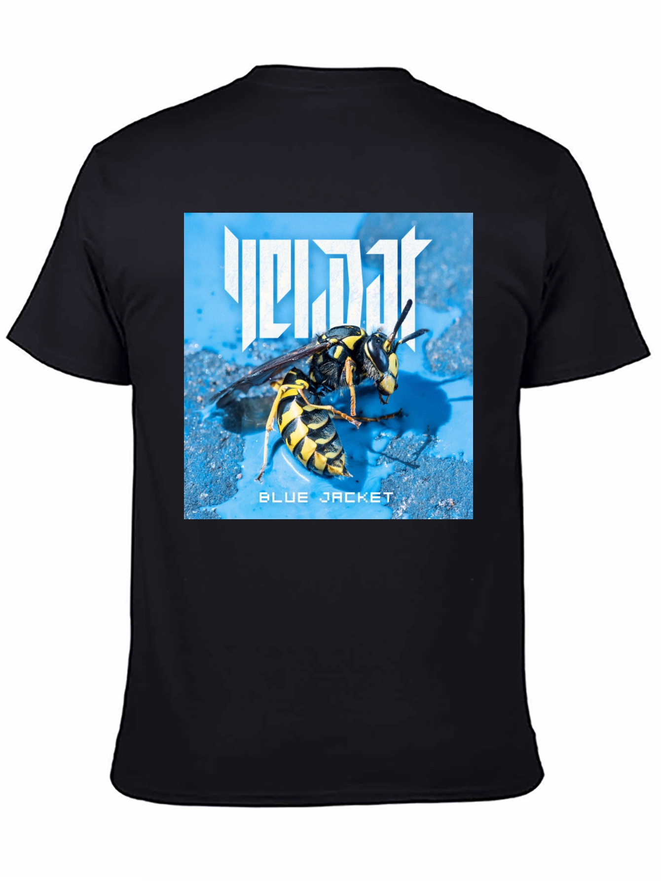 Black Blue Jacket Wasp Graphic T-Shirt view 4
