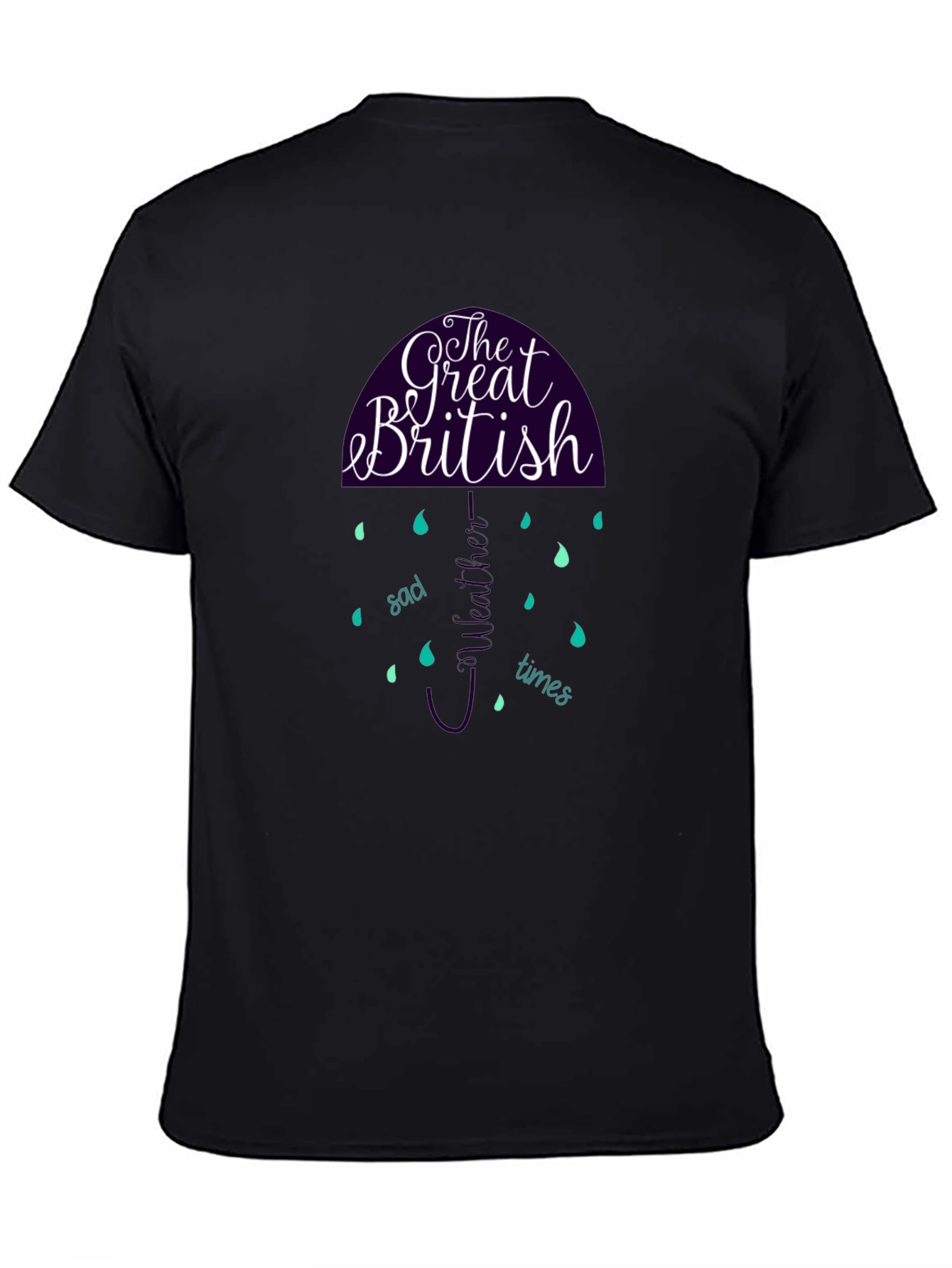 Black The Great British Weather Graphic T-Shirt view 4