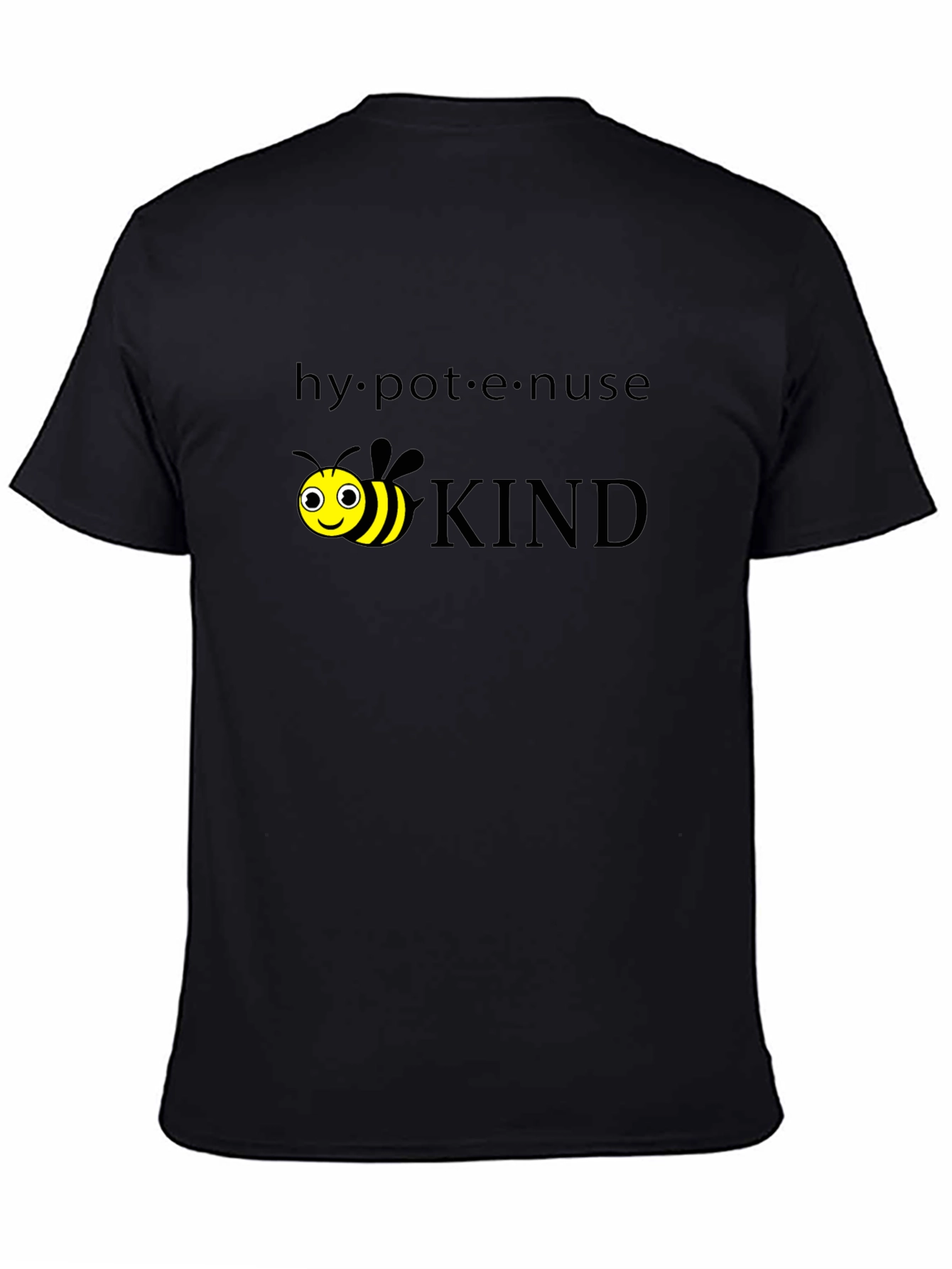 Black Bee Kind T-Shirt - Funny Math Pun view 4